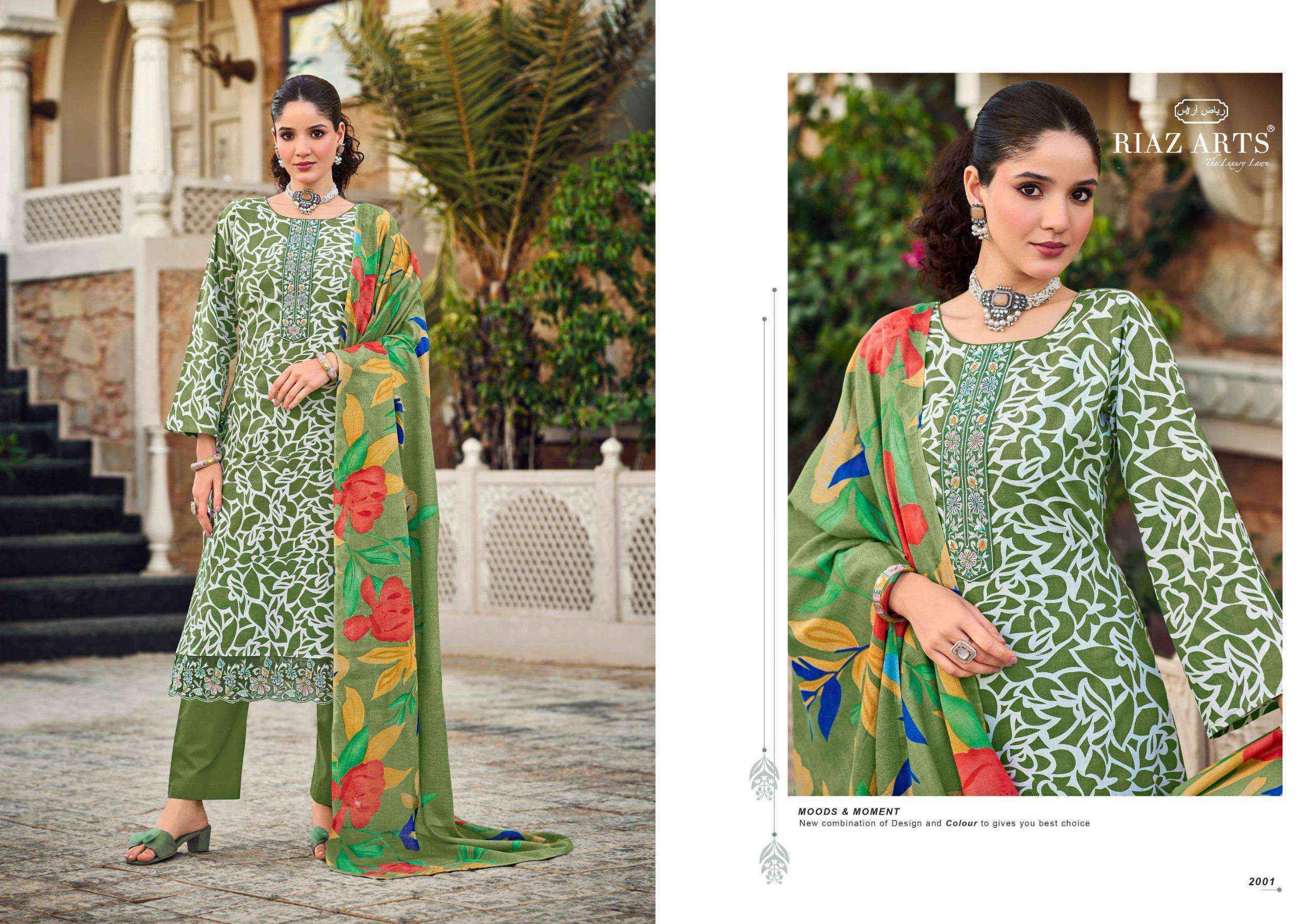 Riaz Arts Summer Star Lawn Cotton Salwar Kameez Online Shopping (  6 pcs Catalogue )
