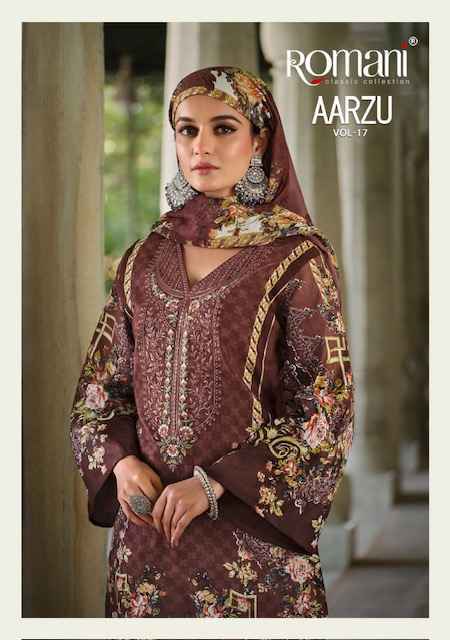 Romani Aarzu Vol 17 Cotton Dress Material - Wholesale Factory Surat ( 8 pcs Catalogue )
