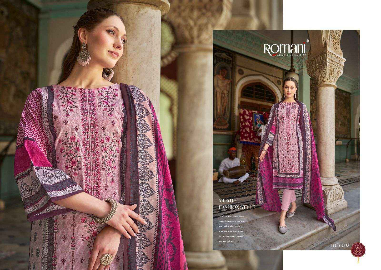 Romani Bin Kareem Cotton Salwar Kameez Wholesale Rate ( 8 Pcs Catalog )