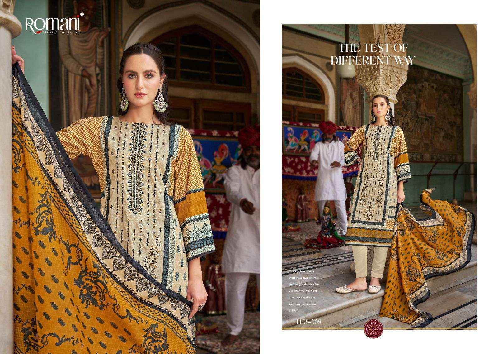 Romani Bin Kareem Cotton Salwar Kameez Wholesale Rate ( 8 Pcs Catalog )