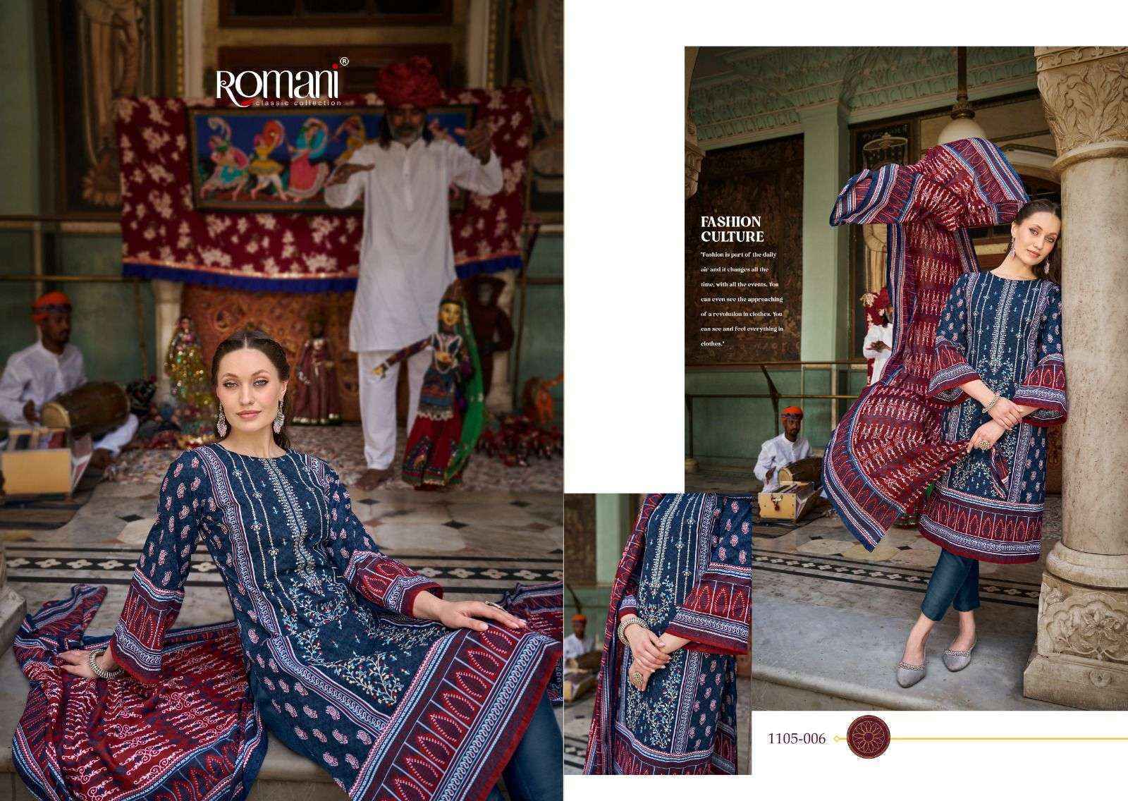 Romani Bin Kareem Cotton Salwar Kameez Wholesale Rate ( 8 Pcs Catalog )