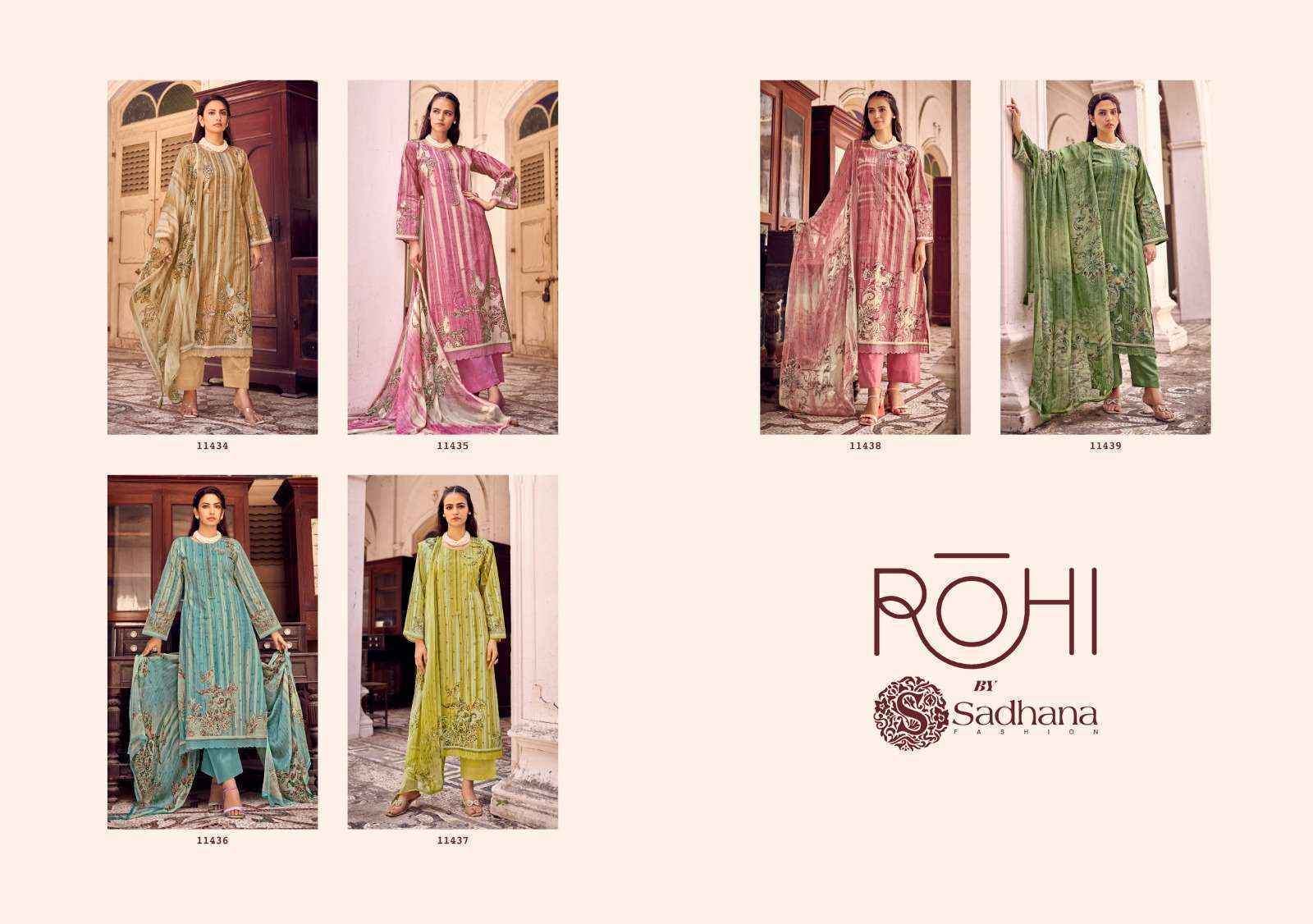 Sadhana Fashion Rohi Lawn Cotton Salwar Kameez Wholesale Rate ( 6 Pcs Catalog )
