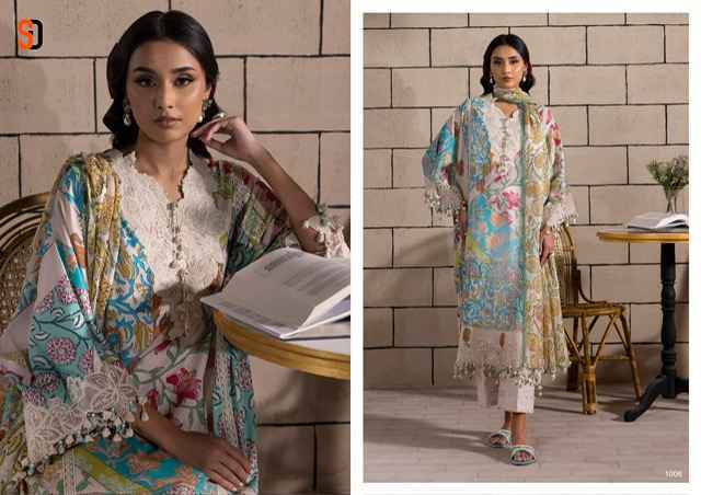 Shraddha Designer Muzlin Sana Safinaz Lawn Cotton Dress Material ( 8 pcs Catalogue )