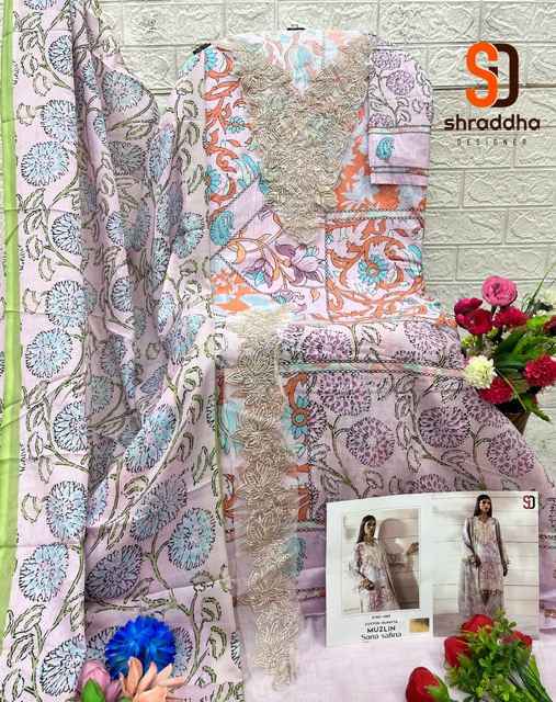 Shraddha Designer Muzlin Sana Safinaz Lawn Cotton Dress Material ( 8 pcs Catalogue )