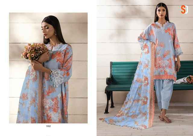 Shraddha Designer Muzlin Sana Safinaz Lawn Cotton Dress Material ( 8 pcs Catalogue )