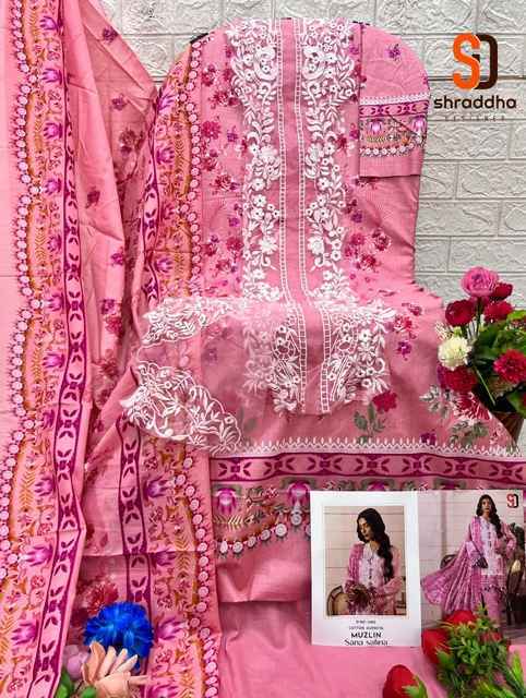 Shraddha Designer Muzlin Sana Safinaz Lawn Cotton Dress Material ( 8 pcs Catalogue )