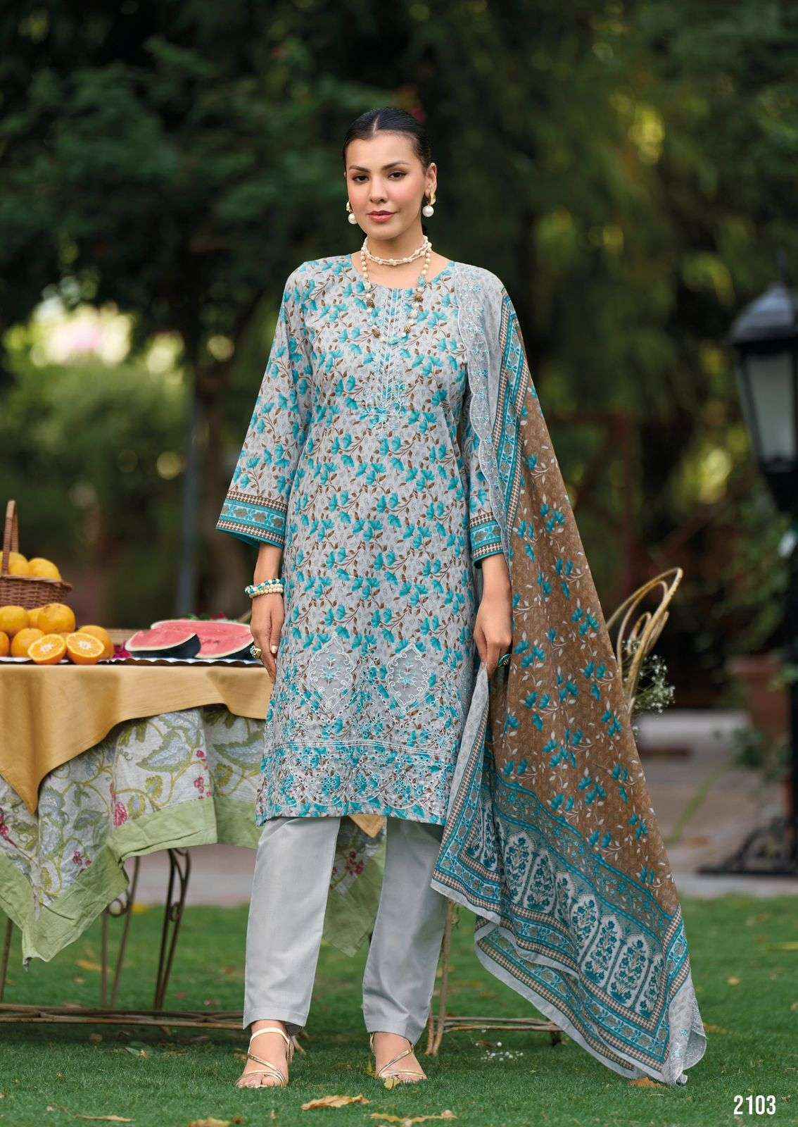 Shree Fabs Bin Saeed Lawn Collection Vol 21 Cotton Salwar Kameez Wholesale Rate ( 6 Pcs Catalog )