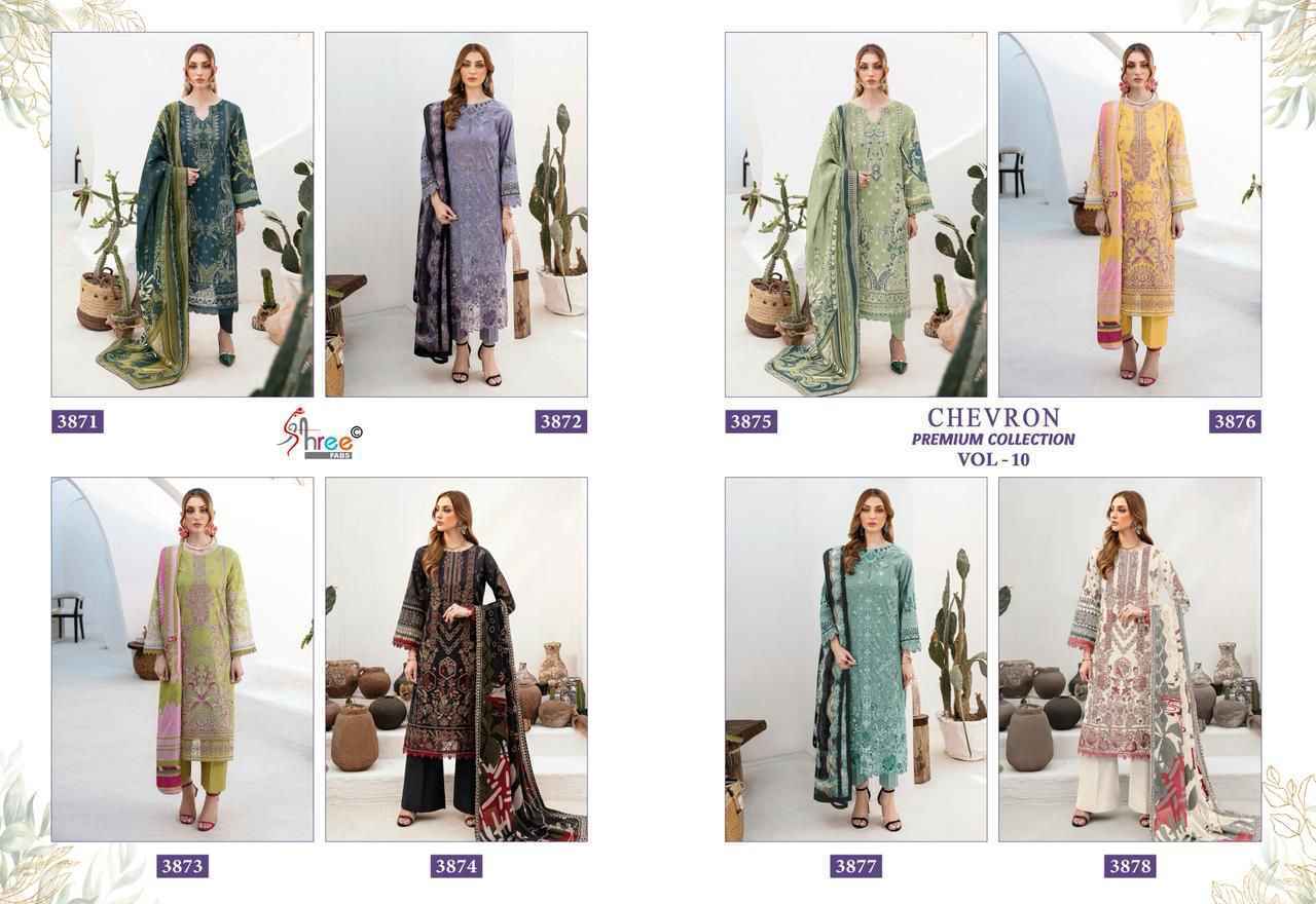 Shree Fabs Chevron Premium Collection Vol 10 Cotton Dress Material ( 8 pcs Catalogue )