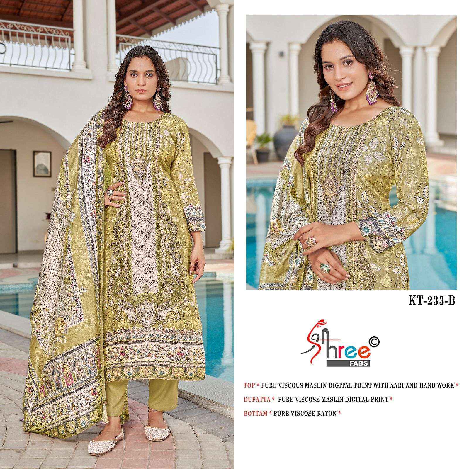 Shree Fabs Kt 233 Viscouse Salwar Suit Wholesale Price ( 4 Pcs Catalog )
