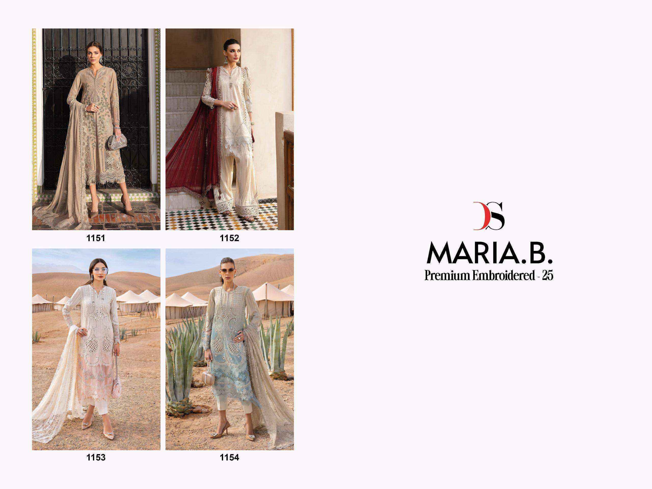 Shree Fabs Maria B Premium Embroidered 25 Cotton Dress Material ( 4 pcs Catalogue )