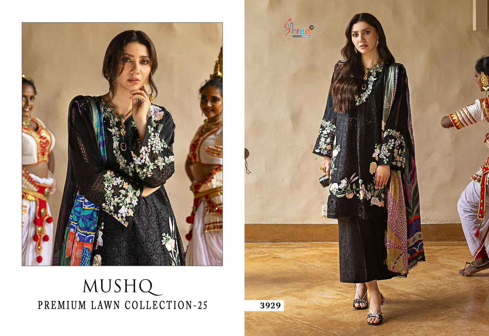 Shree Fabs Mushq 25 Lawn Cotton Dress Material Surat Wholesale Market ( 5 pcs Catalogue )