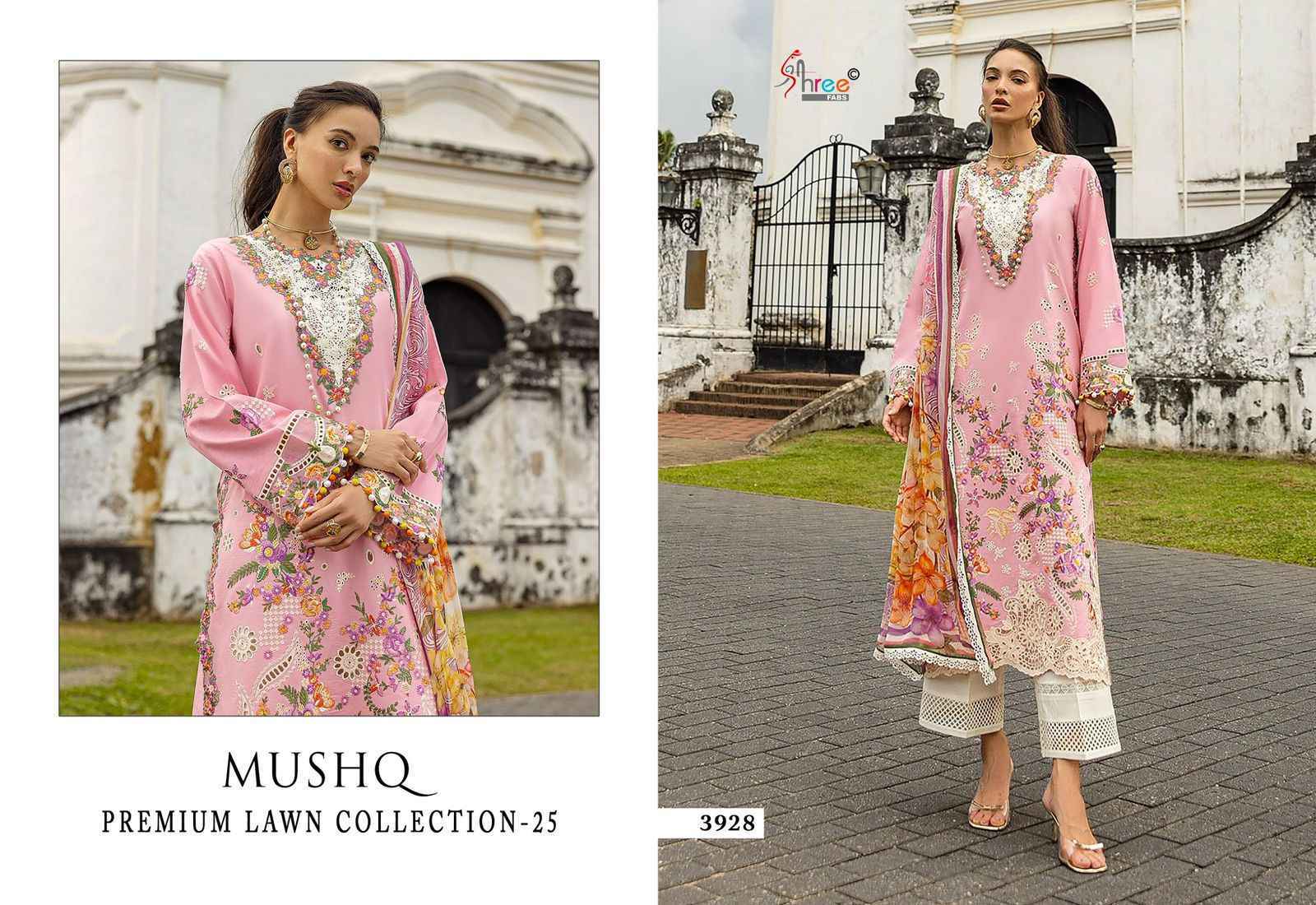 Shree Fabs Mushq 25 Lawn Cotton Dress Material Surat Wholesale Market ( 5 pcs Catalogue )