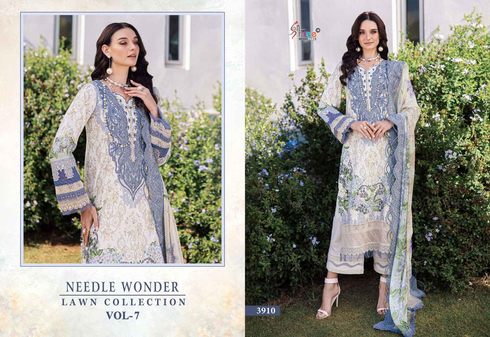 Shree Fabs Needle Wonder Lawn Collection Vol 7 Cotton Dress Material ( 7 pcs Catalogue )