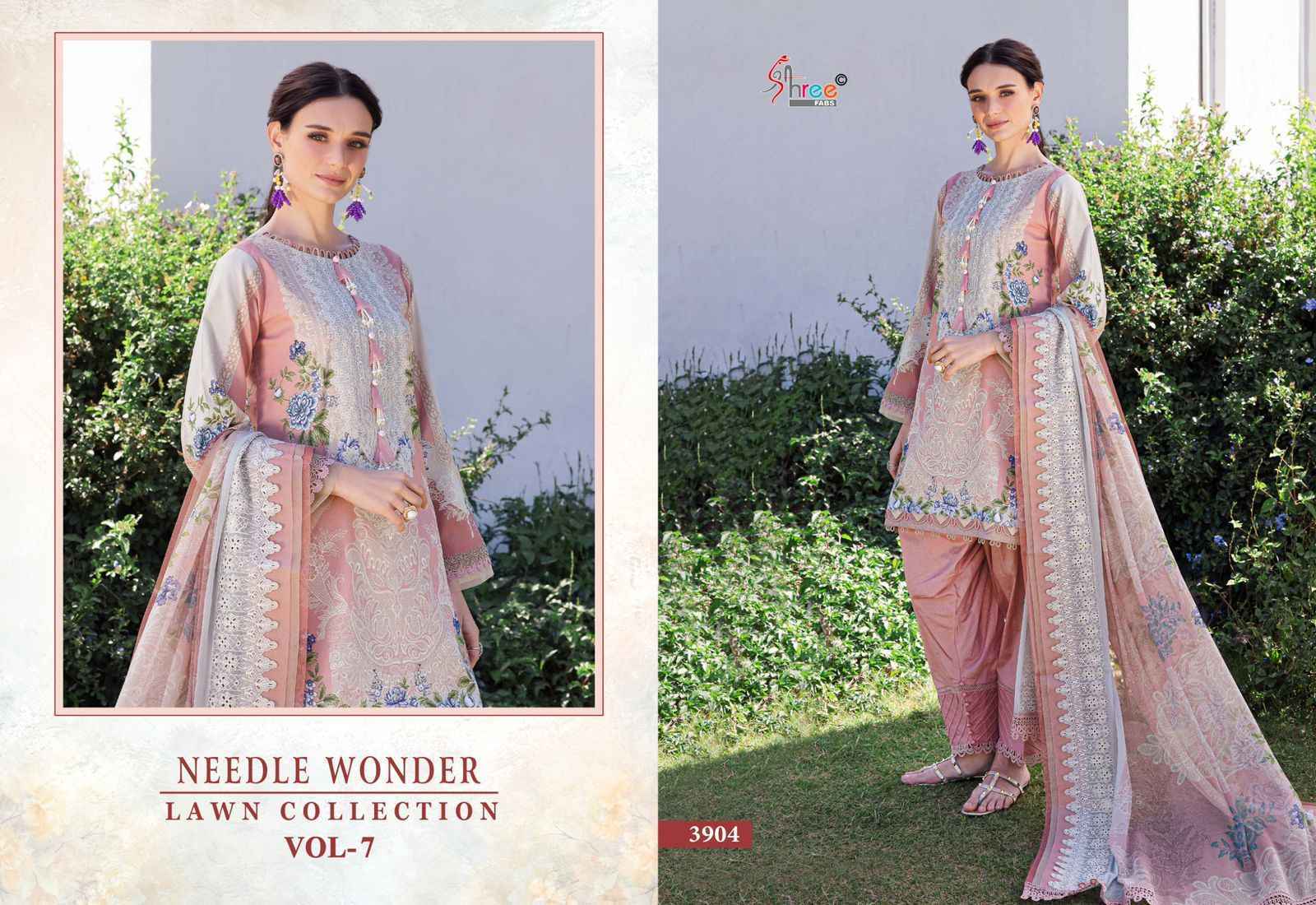 Shree Fabs Needle Wonder Lawn Collection Vol 7 Cotton Dress Material ( 7 pcs Catalogue )