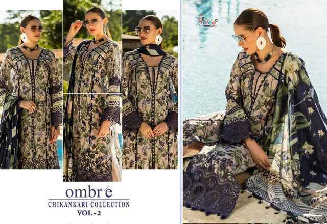 Shree Fabs Ombre Chikankari Collection Vol 2 Cotton Dress Material ( 8 pcs Catalogue )