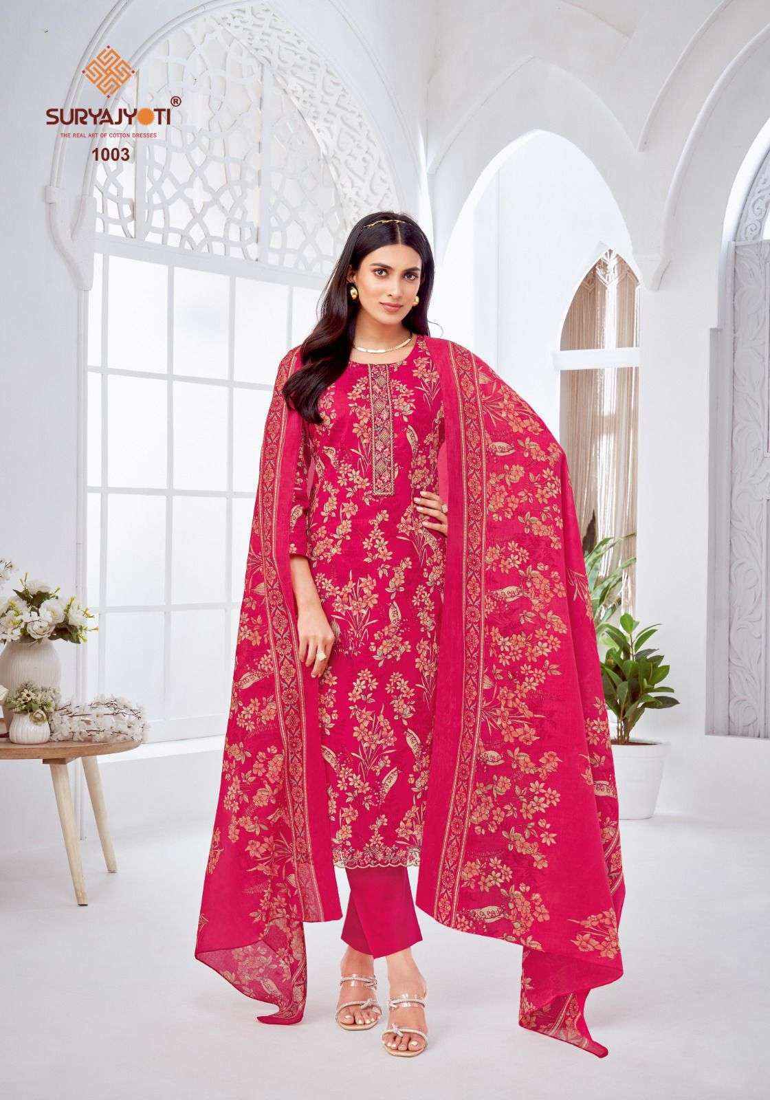Suryajyoti Khushboo Vol 1 Lawn Cotton Dress Material - Wholesale Surat ( 8 Pc Catalouge )