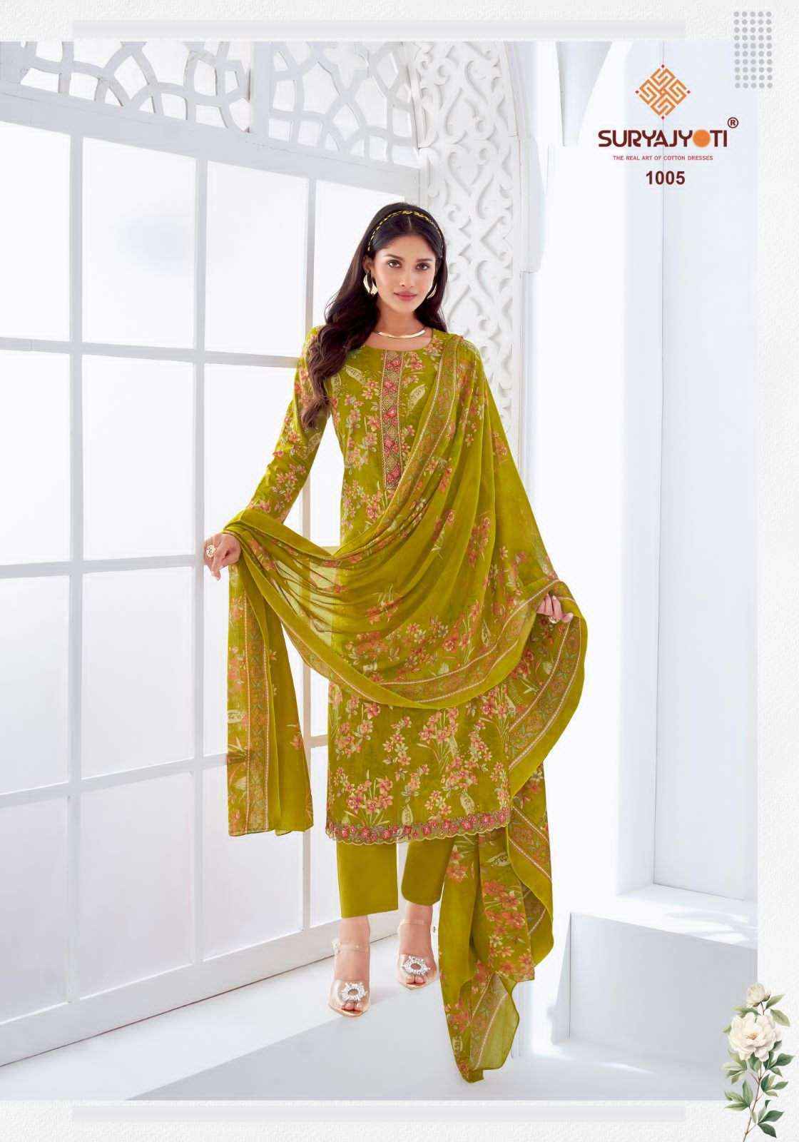 Suryajyoti Khushboo Vol 1 Lawn Cotton Dress Material - Wholesale Surat ( 8 Pc Catalouge )