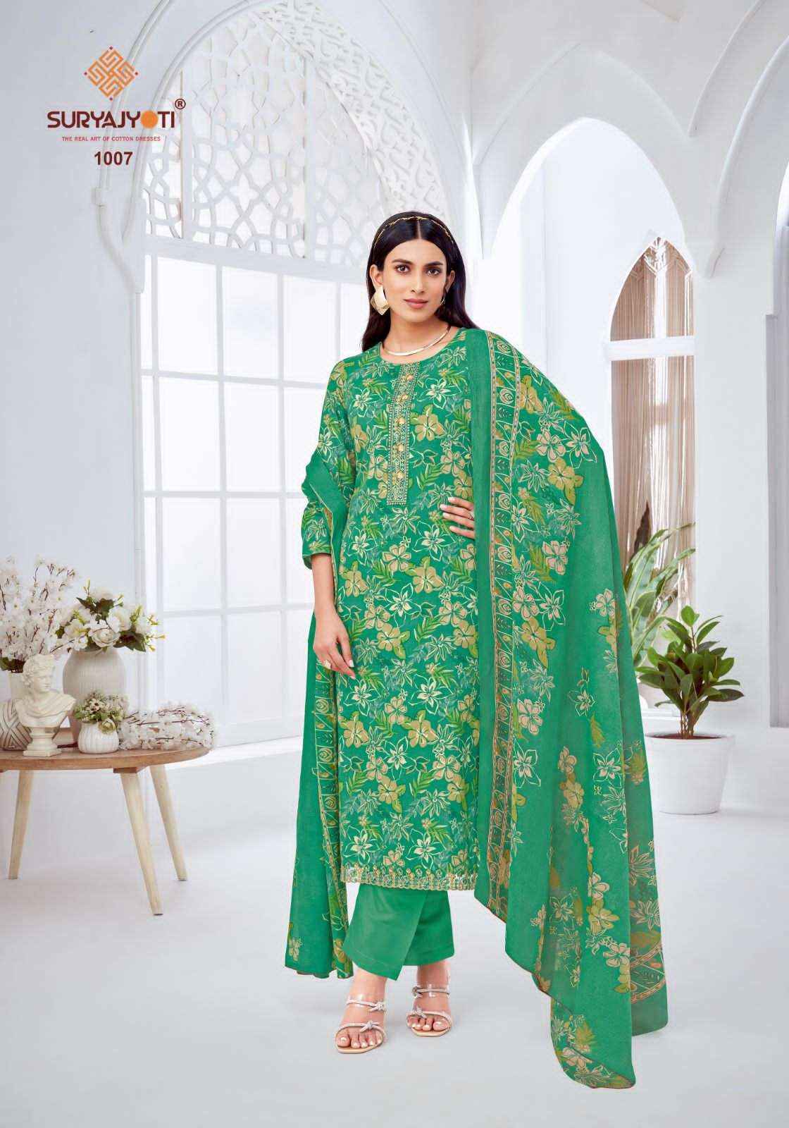 Suryajyoti Khushboo Vol 1 Lawn Cotton Dress Material - Wholesale Surat ( 8 Pc Catalouge )
