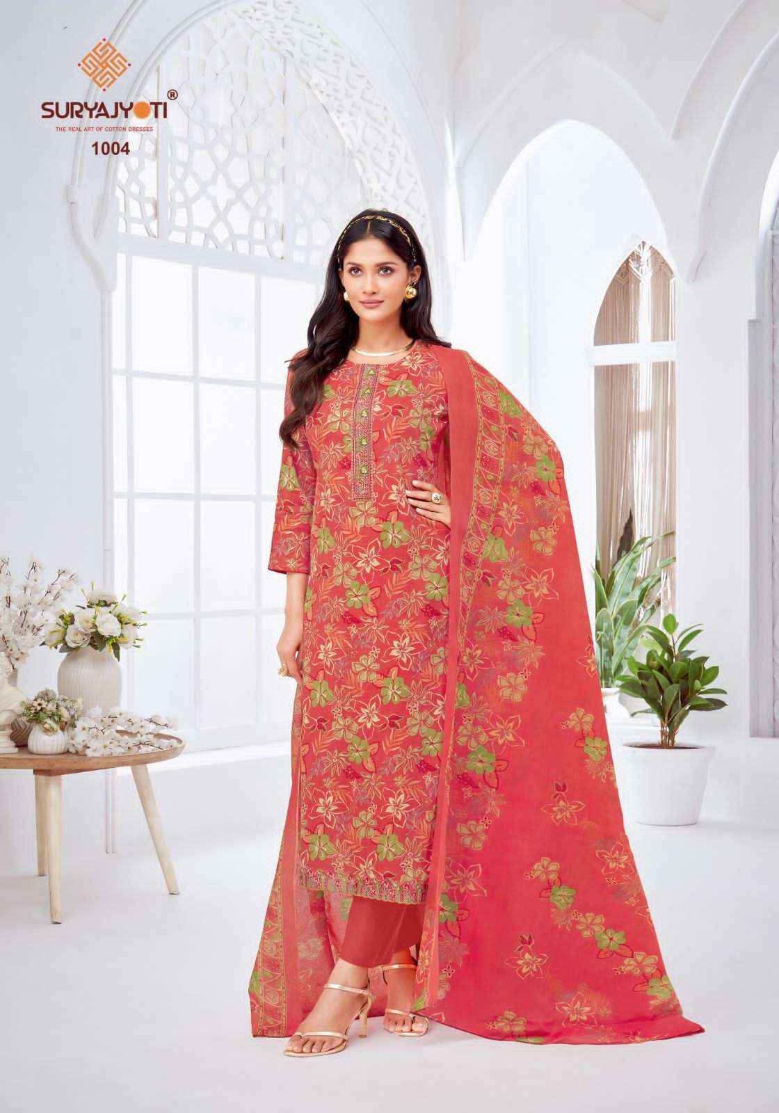 Suryajyoti Khushboo Vol 1 Lawn Cotton Dress Material - Wholesale Surat ( 8 Pc Catalouge )