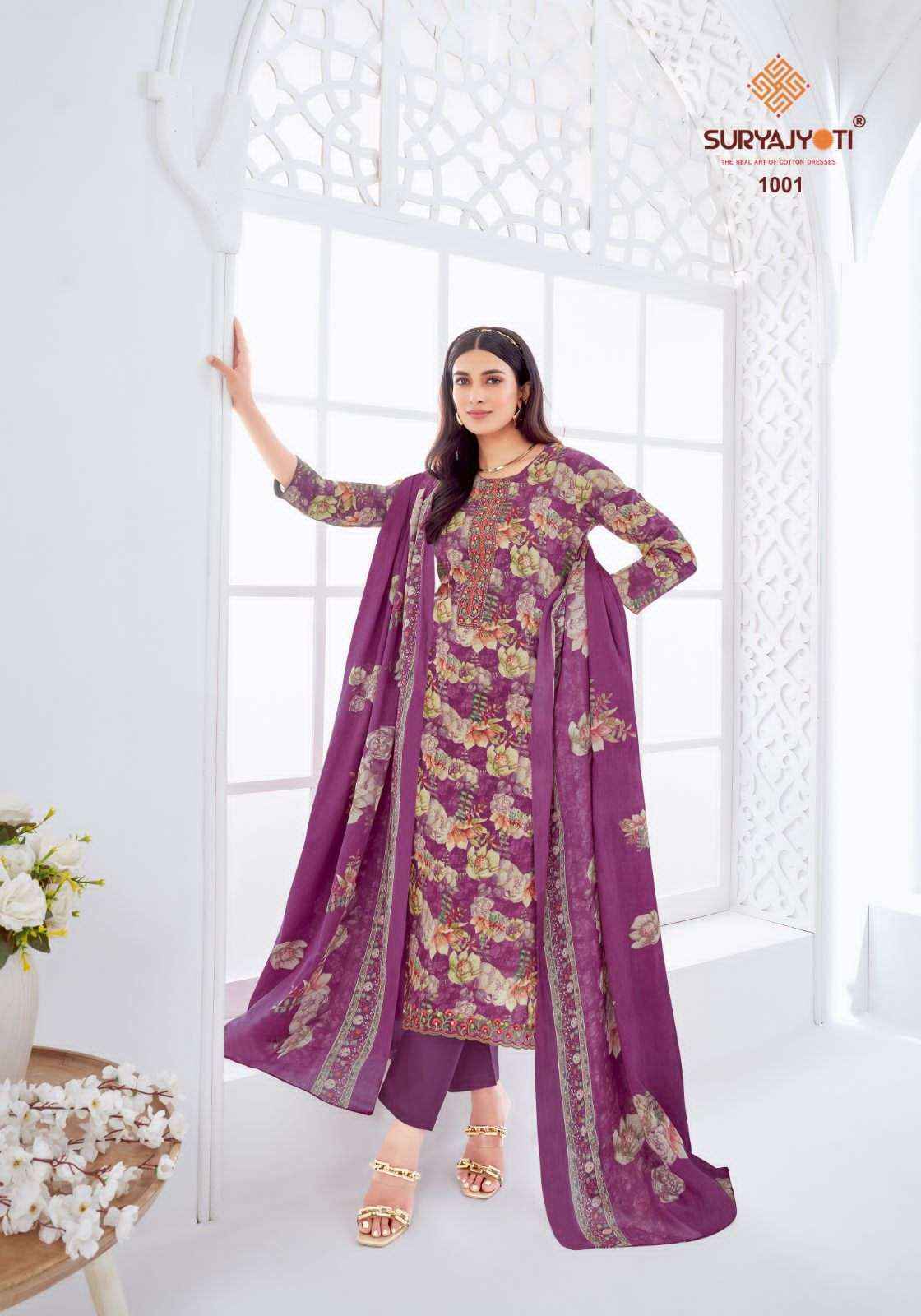 Suryajyoti Khushboo Vol 1 Lawn Cotton Dress Material - Wholesale Surat ( 8 Pc Catalouge )