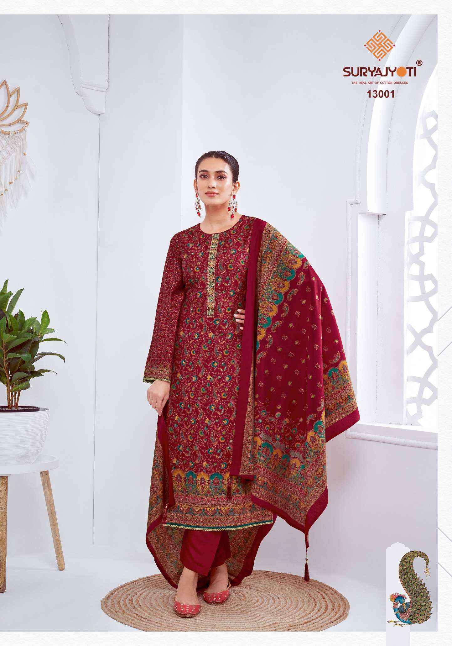 Suryajyoti Pushpa Vol-13 Modal Dress Material Wholesale Price (8 pcs Catalogue)