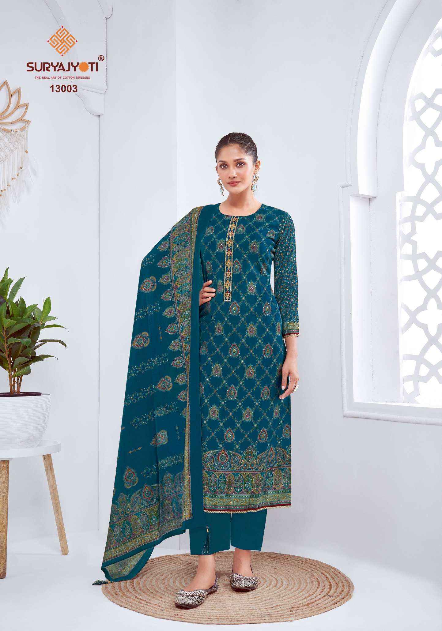 Suryajyoti Pushpa Vol-13 Modal Dress Material Wholesale Price (8 pcs Catalogue)