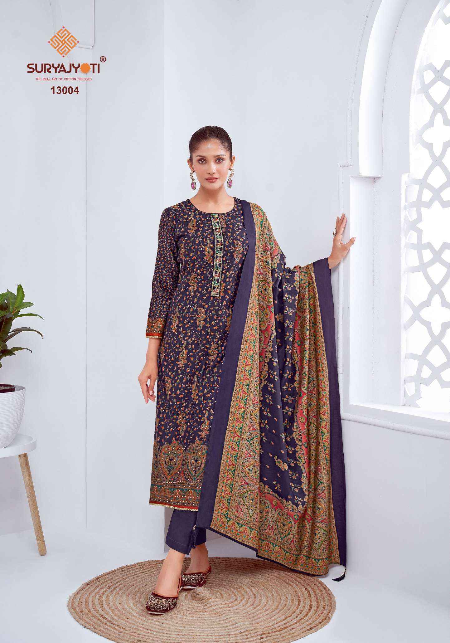 Suryajyoti Pushpa Vol-13 Modal Dress Material Wholesale Price (8 pcs Catalogue)
