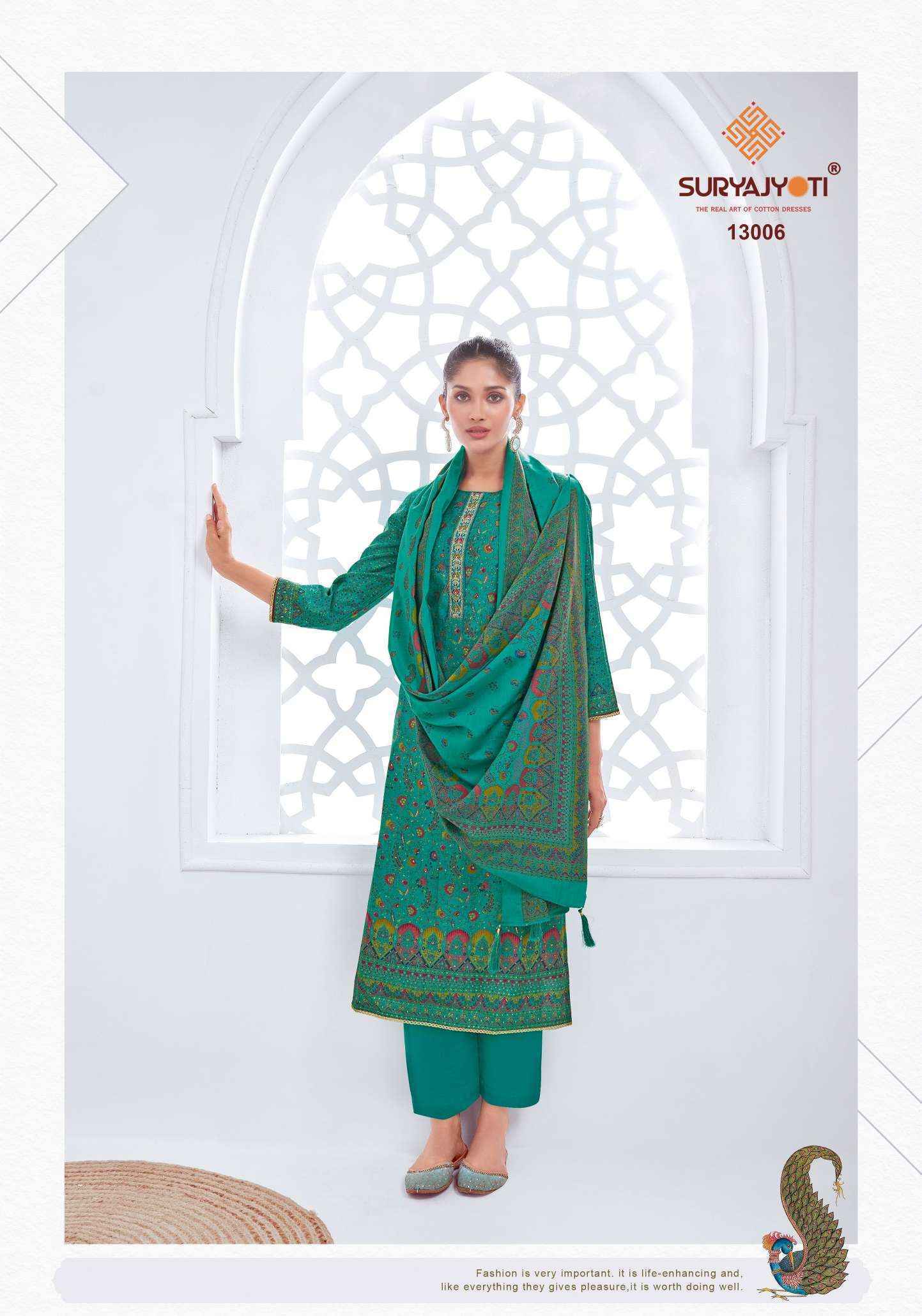 Suryajyoti Pushpa Vol-13 Modal Dress Material Wholesale Price (8 pcs Catalogue)