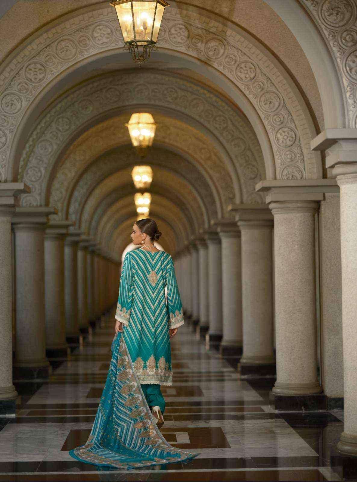 The Hermitage Shop Marrakesh Jam Satin Salwar Kameez Wholesale Rate ( 6 Pcs Catalog )