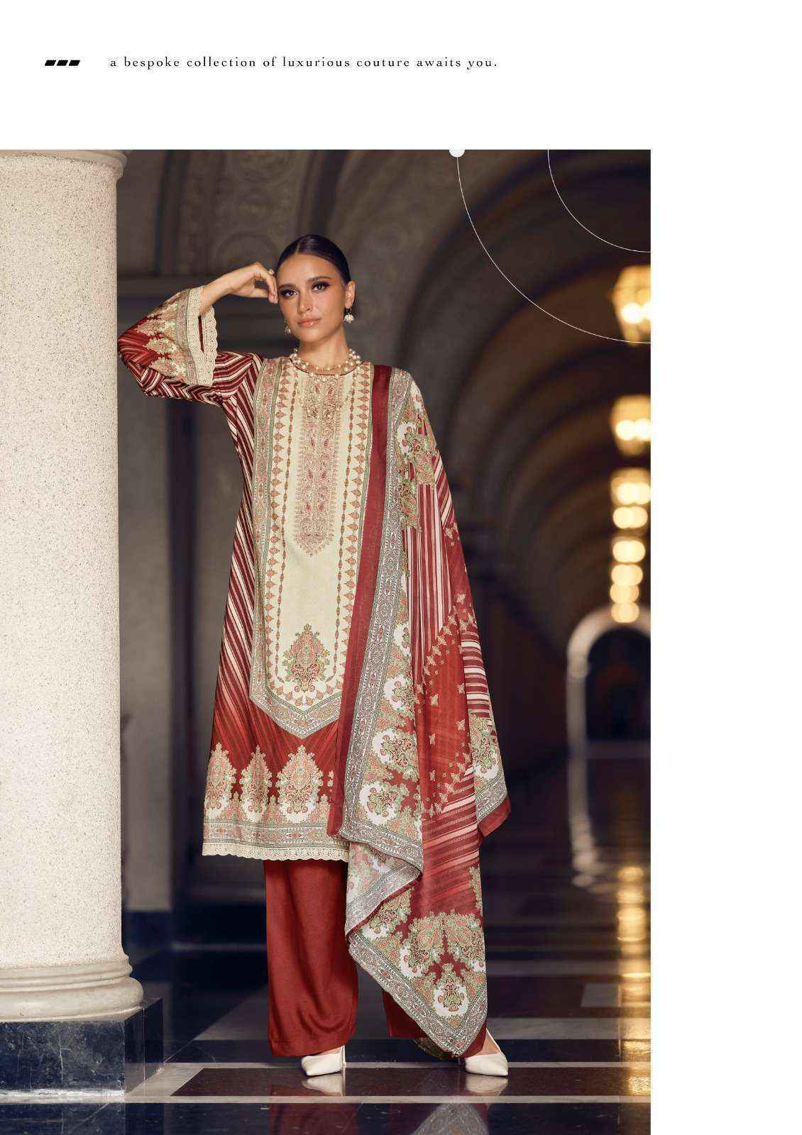 The Hermitage Shop Marrakesh Jam Satin Salwar Kameez Wholesale Rate ( 6 Pcs Catalog )