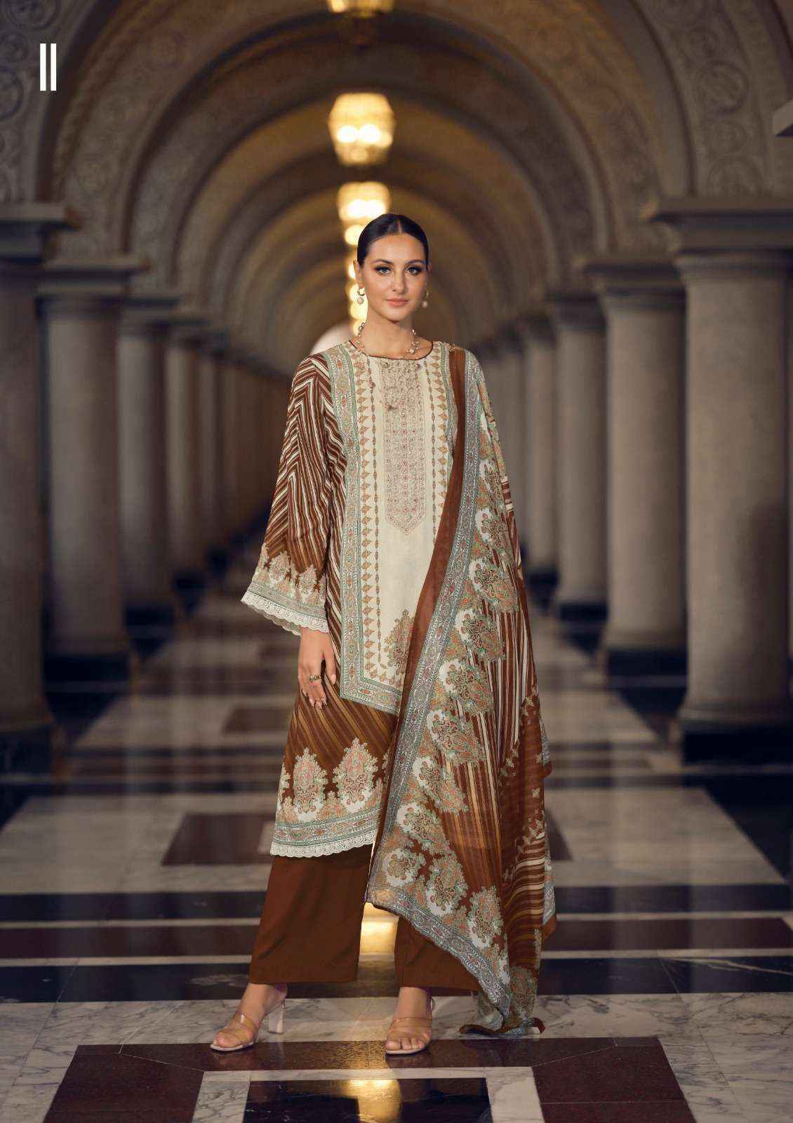 The Hermitage Shop Marrakesh Jam Satin Salwar Kameez Wholesale Rate ( 6 Pcs Catalog )
