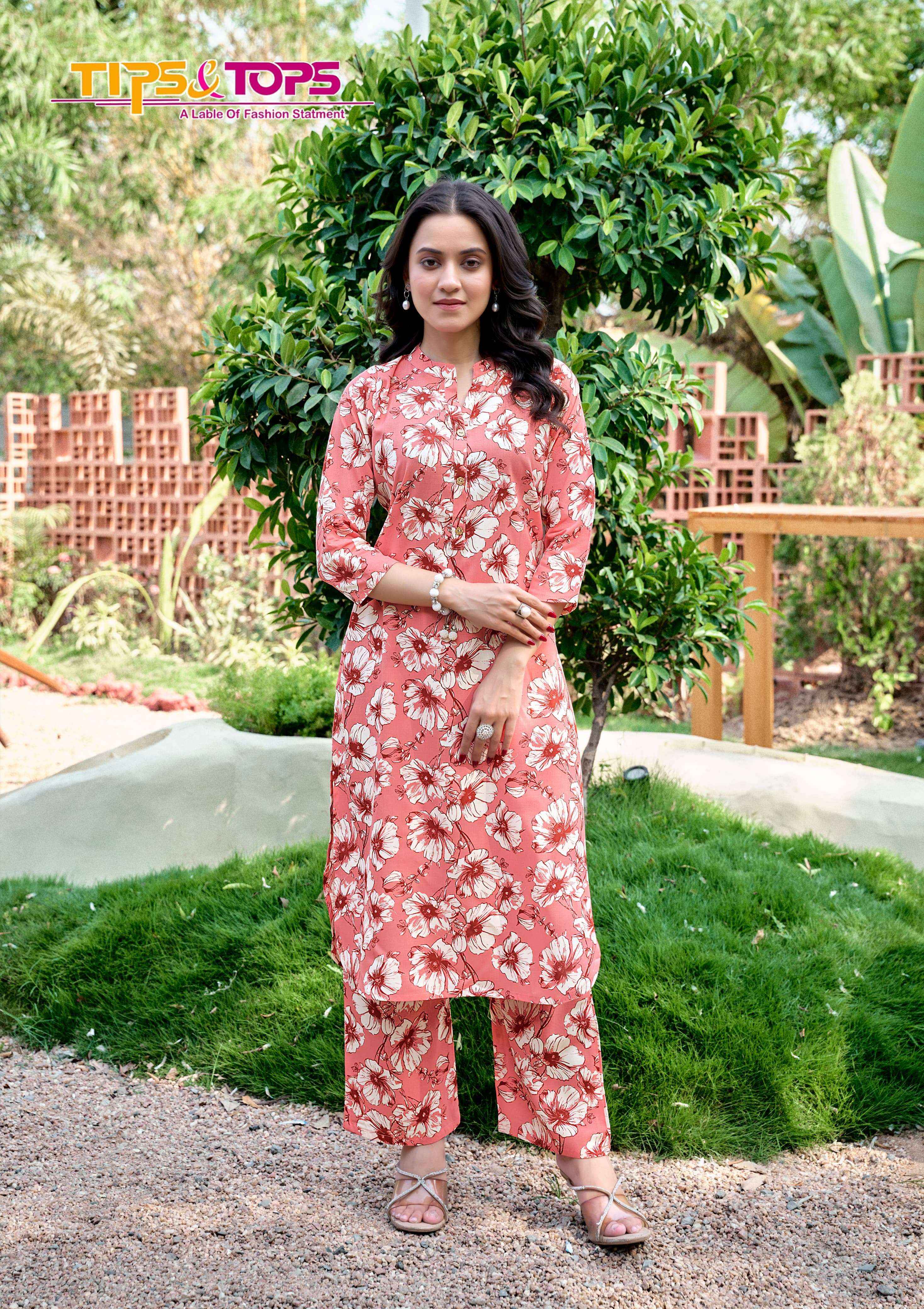 TIPS AND TOPS CINDERELLA VOL 5 RAYON PRINT FANCY KURTI WITH BOTTOM PAIR WHOLESALE RATE ( 6 PCS CATALOG )