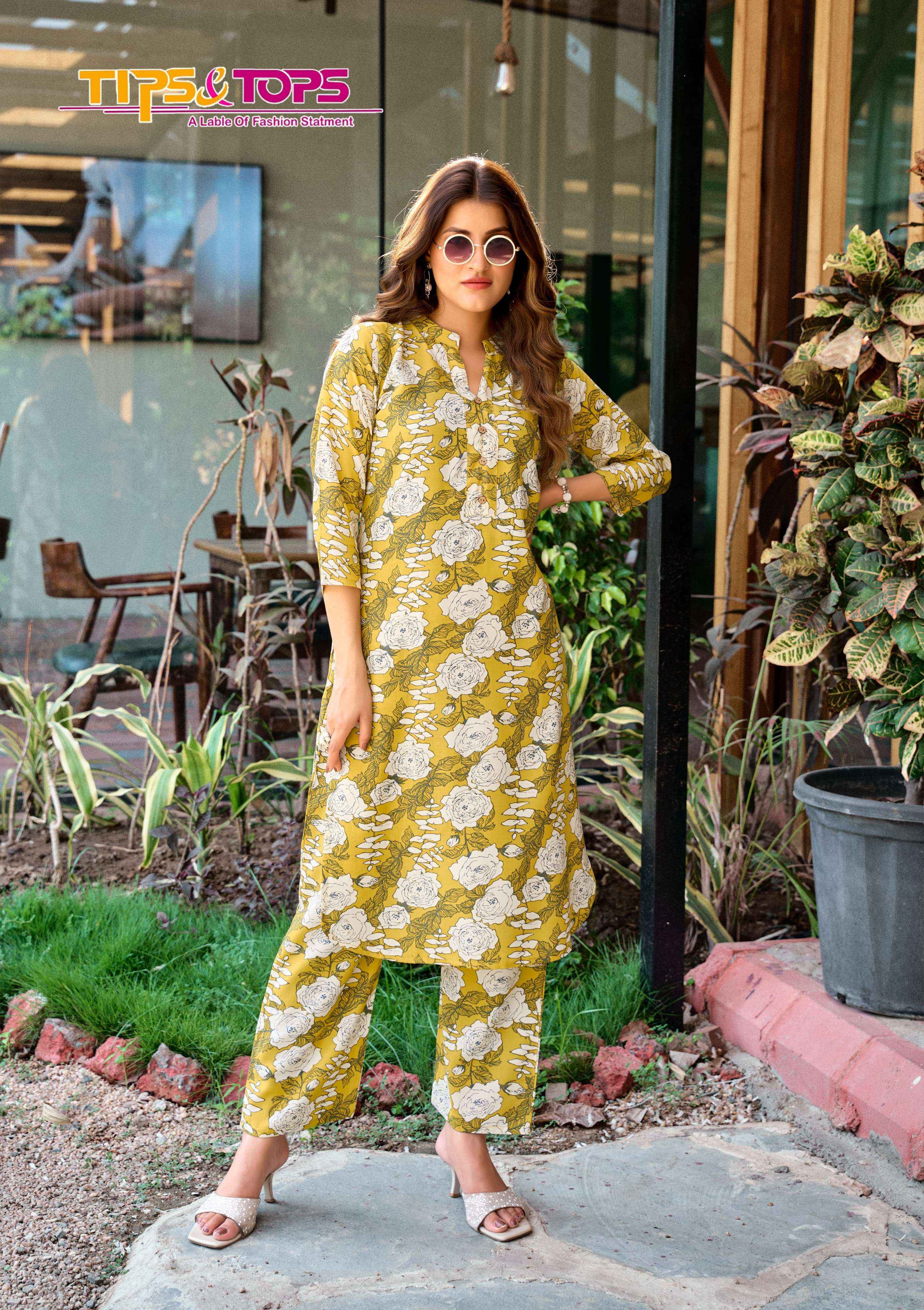 TIPS AND TOPS CINDERELLA VOL 5 RAYON PRINT FANCY KURTI WITH BOTTOM PAIR WHOLESALE RATE ( 6 PCS CATALOG )