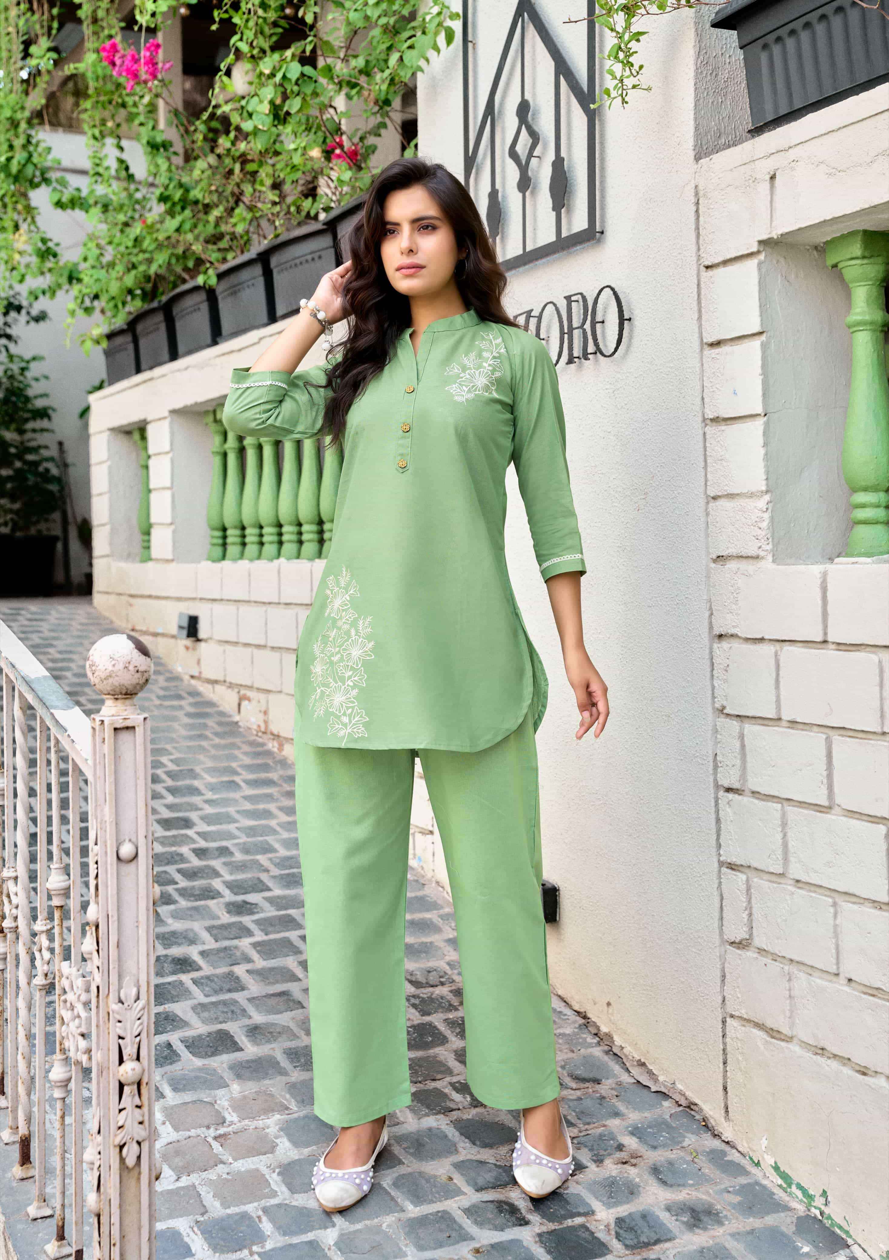 Tips And Tops Fabulous Stylish Cord Set Wholesale Rate ( 6 Pcs Catalog )