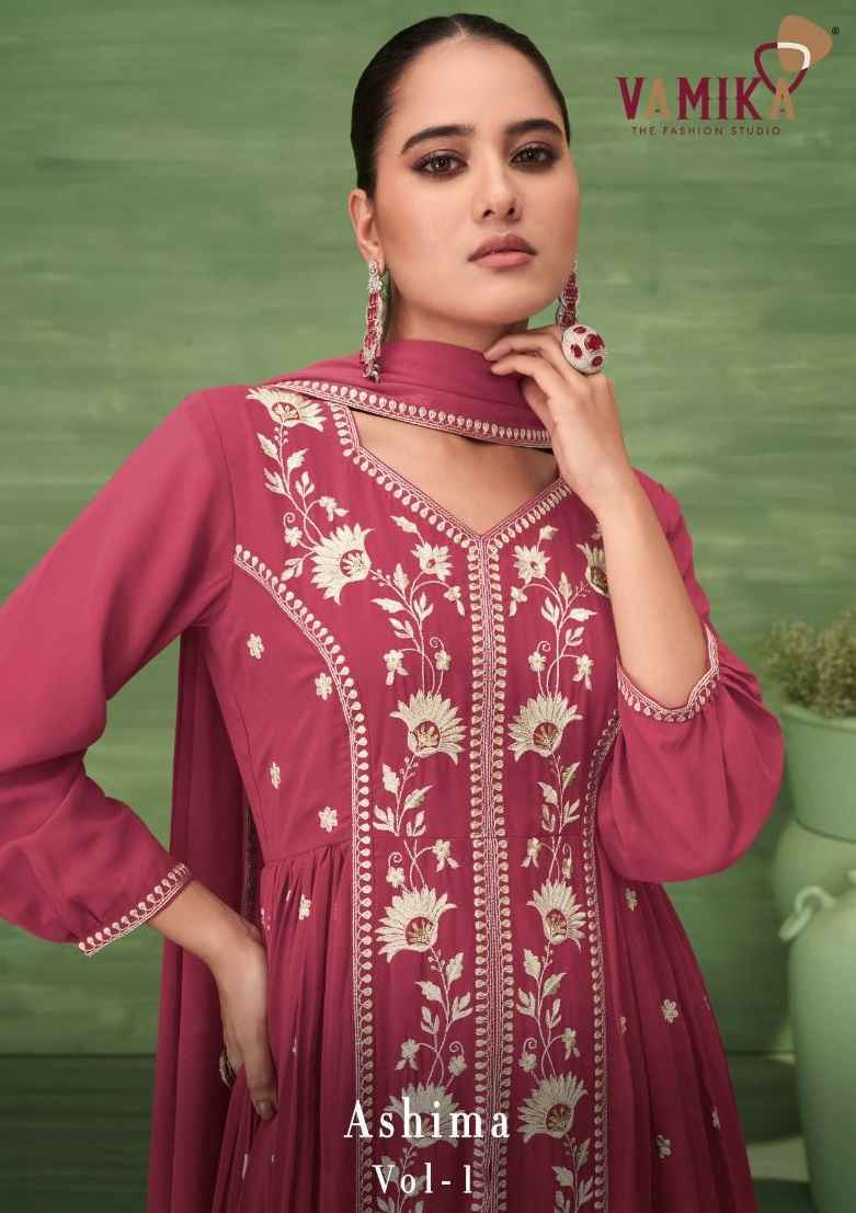 Vamika Ashima Vol 1 Readymade Georgette Dress New Collection ( 5 pcs Catalogue )