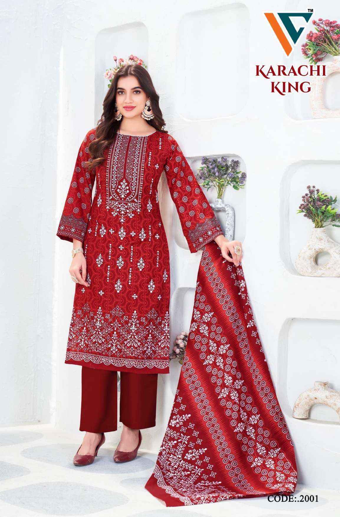 Vandana Creation Karachi King Vol 20 Cotton Salwar Kameez Wholesale Price ( 8 Pcs Catalog )