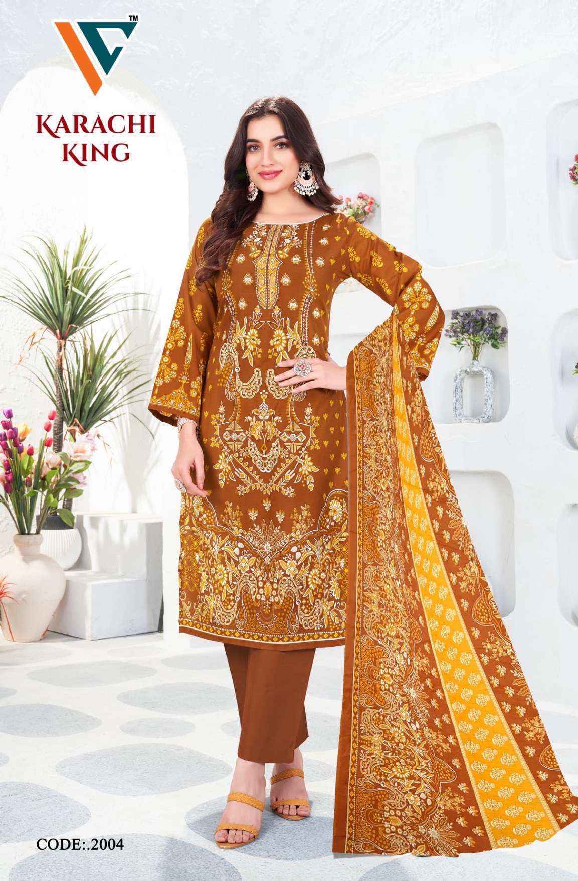 Vandana Creation Karachi King Vol 20 Cotton Salwar Kameez Wholesale Price ( 8 Pcs Catalog )