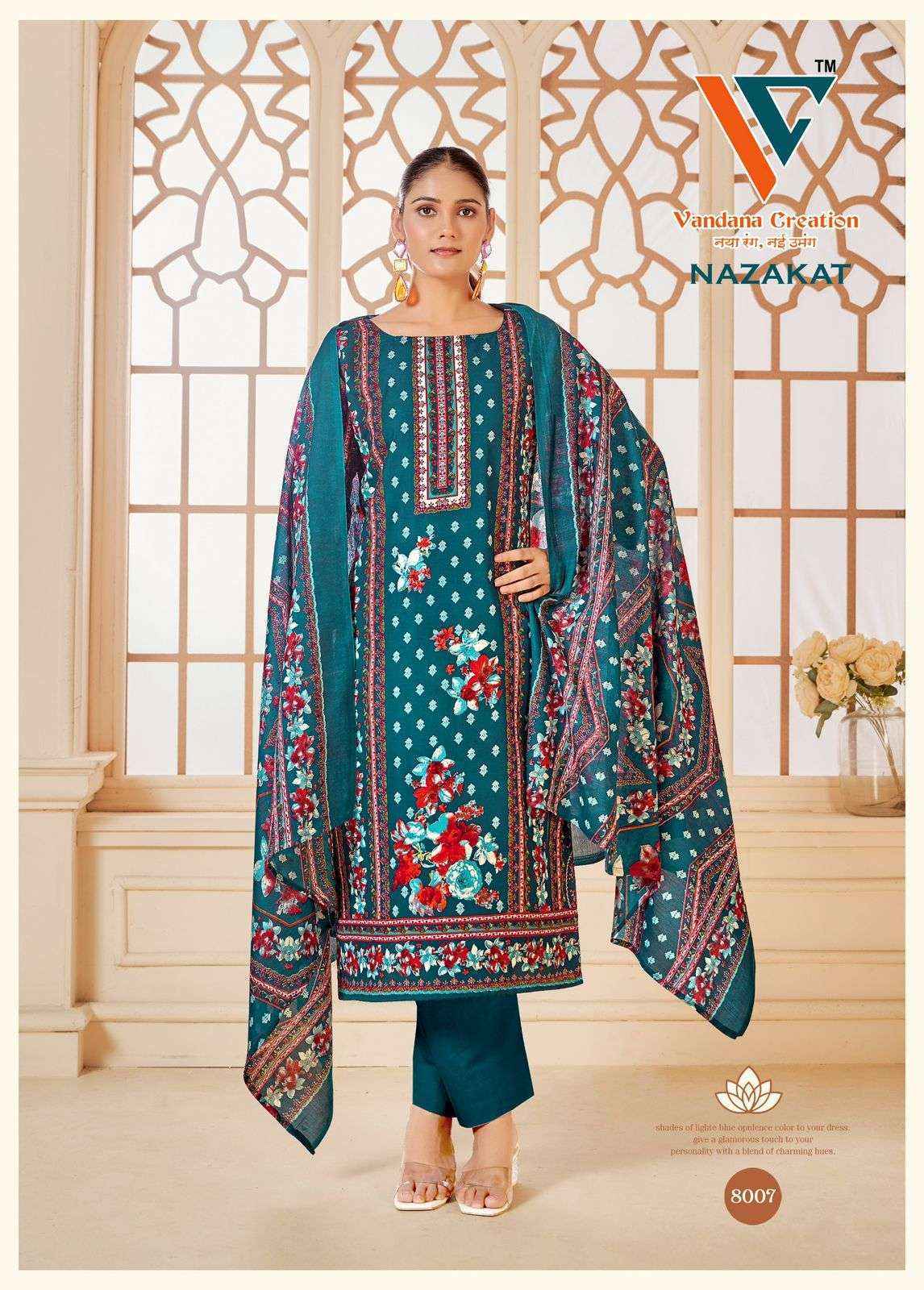 Vandana Creation Nazakat Vol 8 Cotton Salwar Kameez Wholesale Rate ( 8 Pcs Catalog )