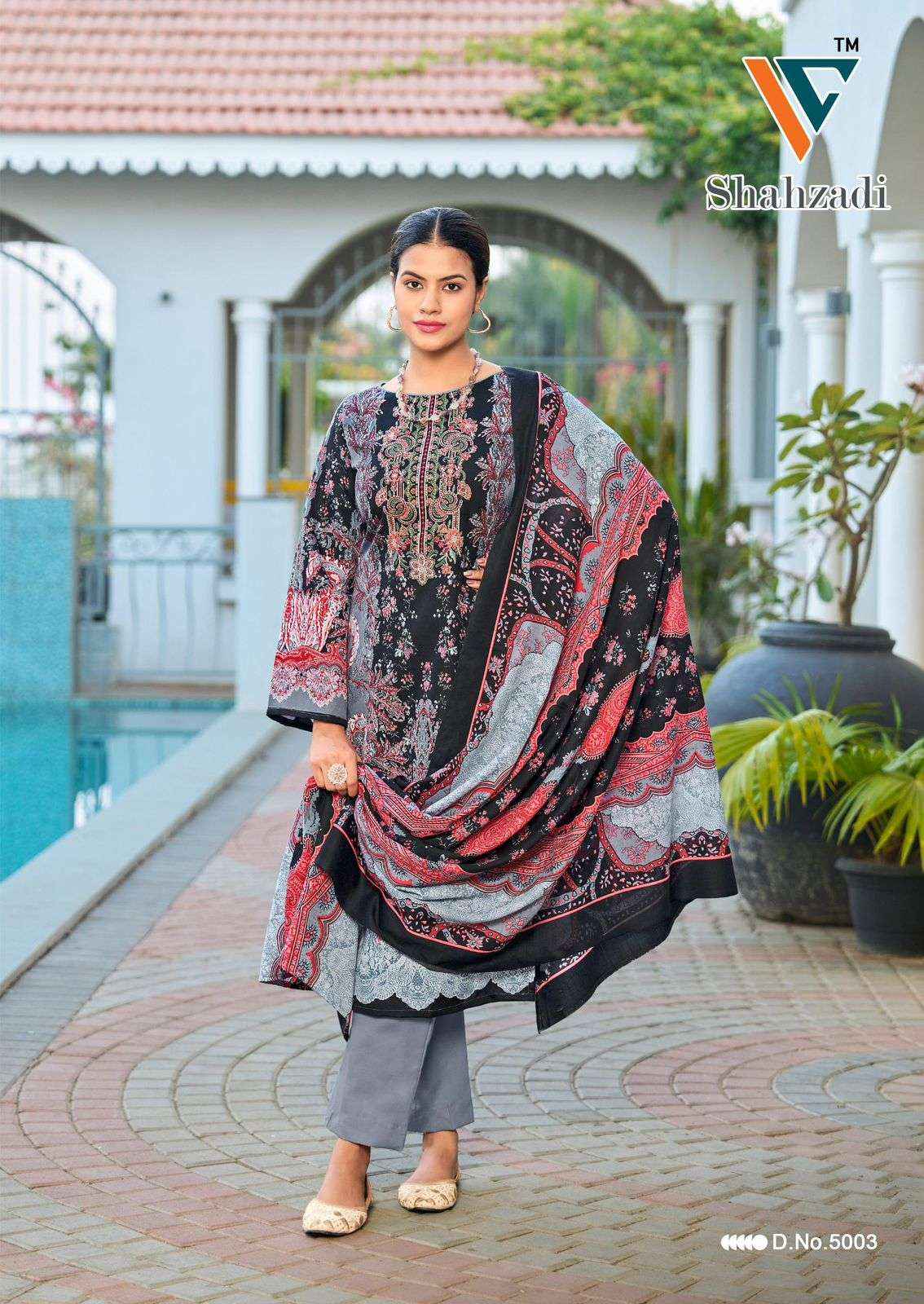 VANDANA CREATION SHAHZADI VOL 5 COTTON DIGITAL PRINT SALWAR KAMEEZ WHOLESALE RATE ( 8 PCS CATALOG )