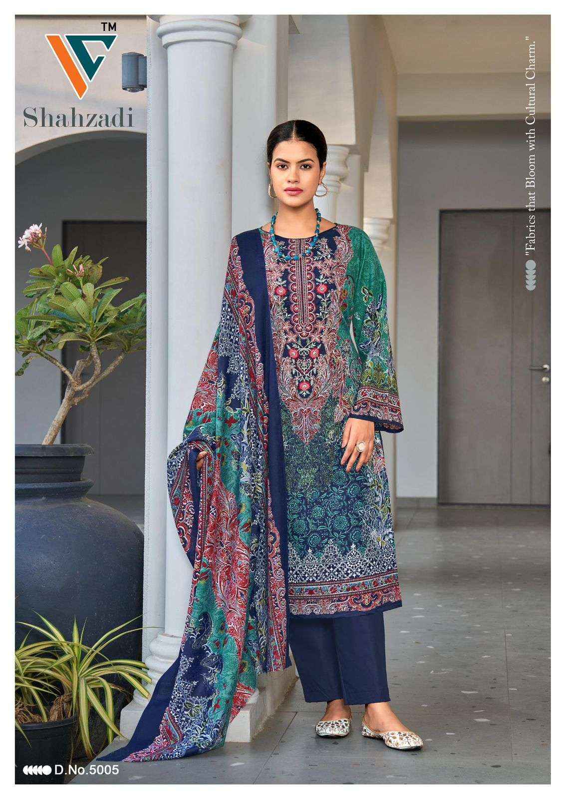 VANDANA CREATION SHAHZADI VOL 5 COTTON DIGITAL PRINT SALWAR KAMEEZ WHOLESALE RATE ( 8 PCS CATALOG )