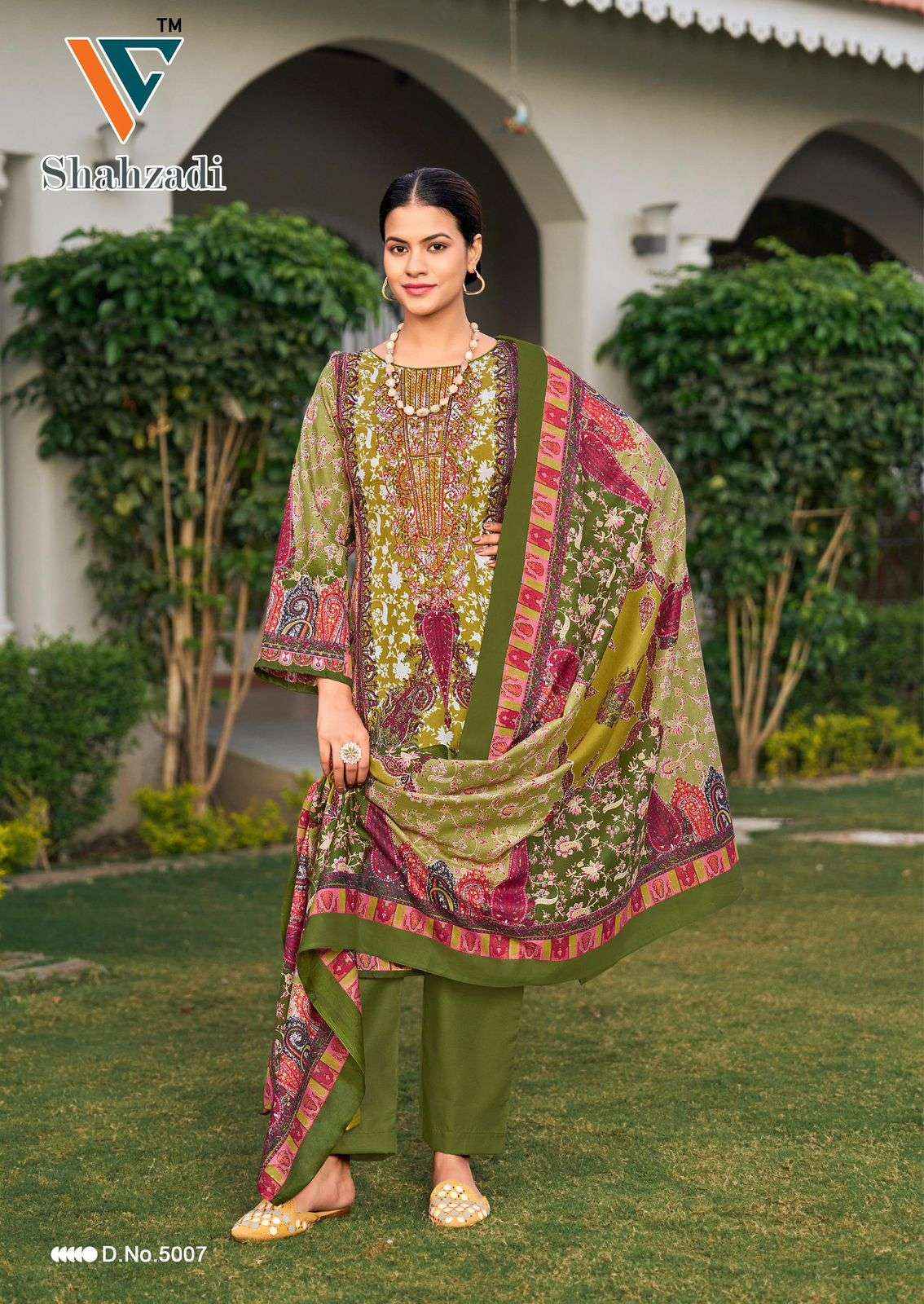 VANDANA CREATION SHAHZADI VOL 5 COTTON DIGITAL PRINT SALWAR KAMEEZ WHOLESALE RATE ( 8 PCS CATALOG )