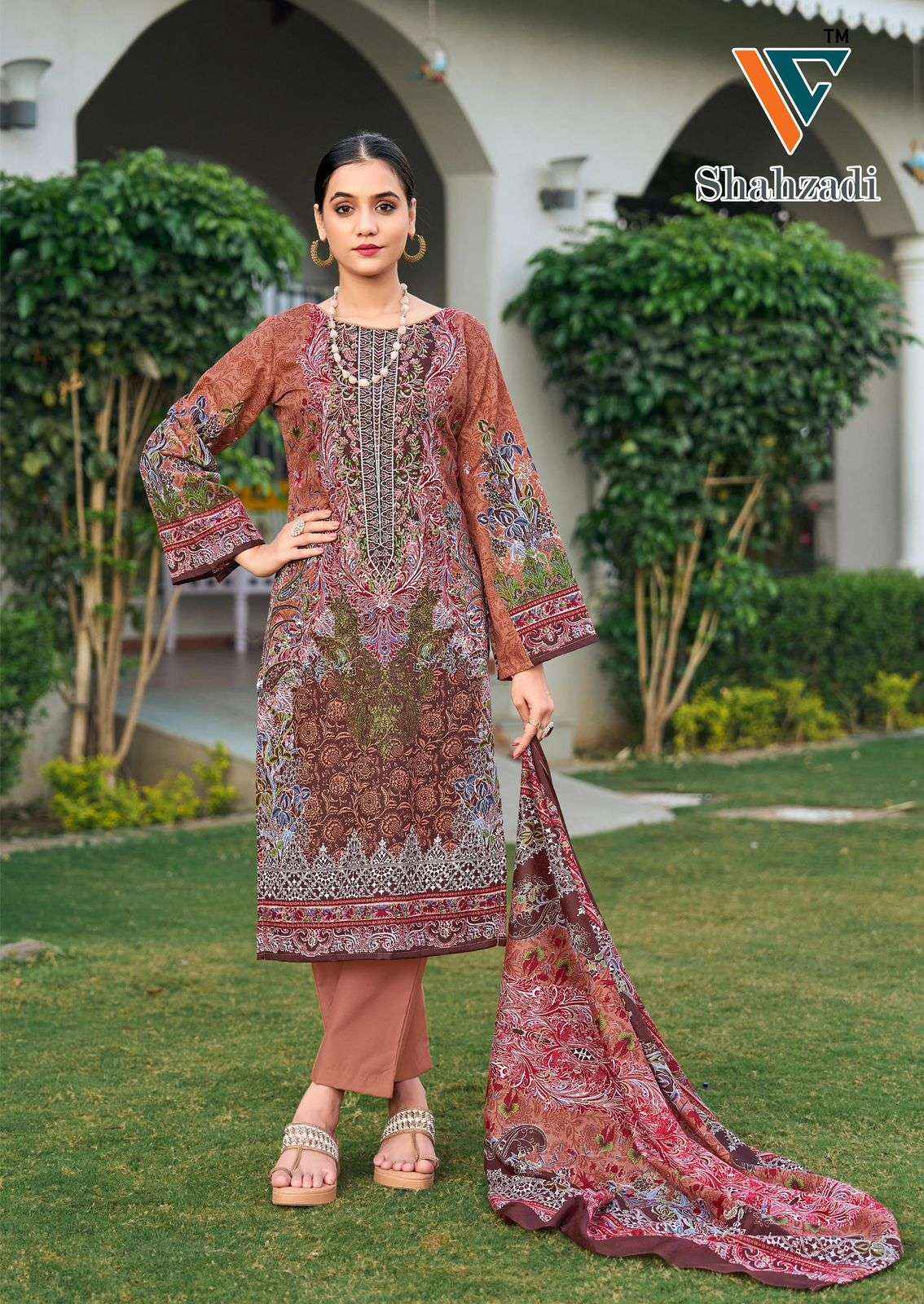 VANDANA CREATION SHAHZADI VOL 5 COTTON DIGITAL PRINT SALWAR KAMEEZ WHOLESALE RATE ( 8 PCS CATALOG )