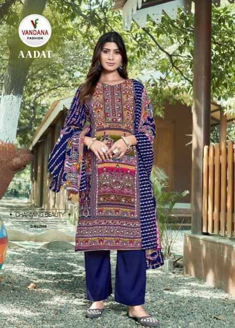 Vandana Fashion Aadat Vol 2 Viscouse Rayon Dress Material Online Shopping ( 6 pcs Catalogue )