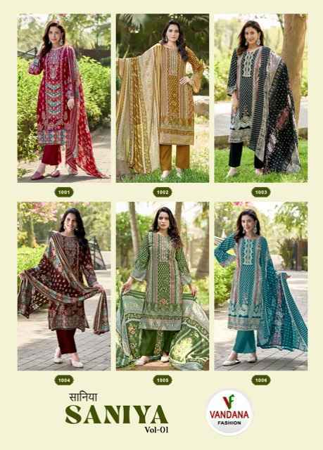 Vandana Fashion Saniya Vol 1 Viscouse Rayon Dress Material Wholesale Price ( 6 pcs Catalogue )