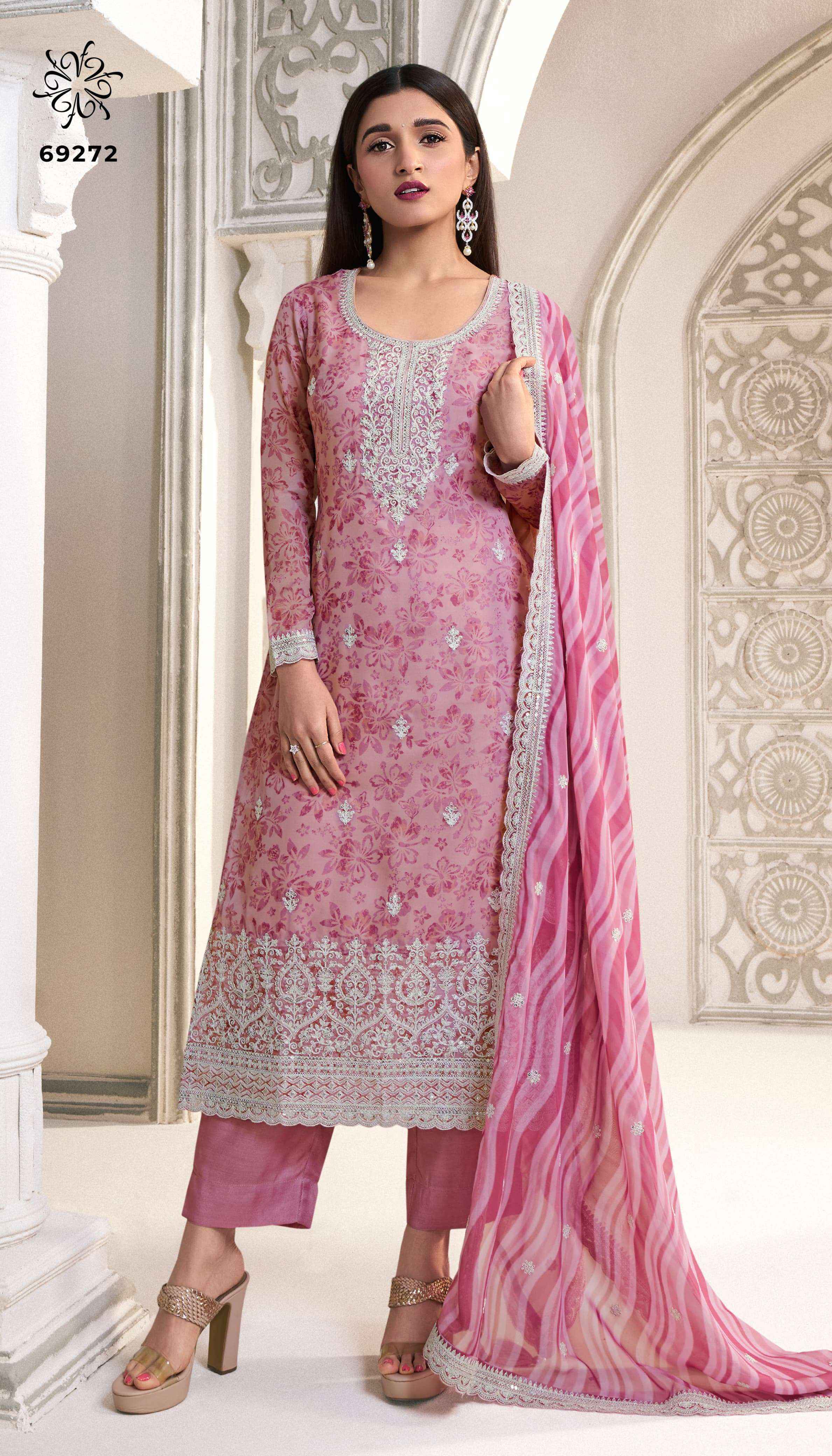 Vinay Fashion Kuleesh Sparsh Organza Salwar Suit Wholesale Rate ( 6 Pcs Catalog )