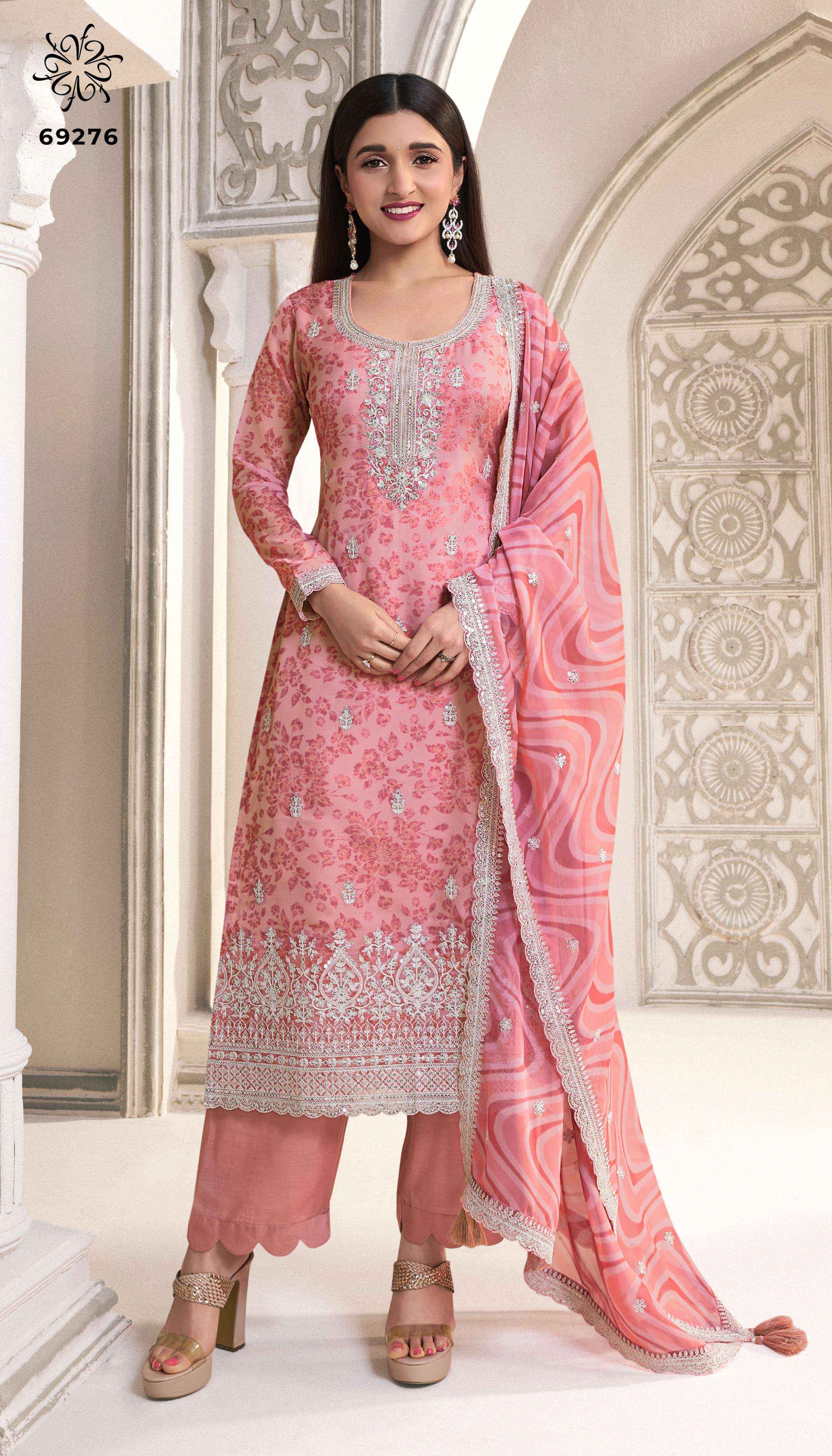 Vinay Fashion Kuleesh Sparsh Organza Salwar Suit Wholesale Rate ( 6 Pcs Catalog )