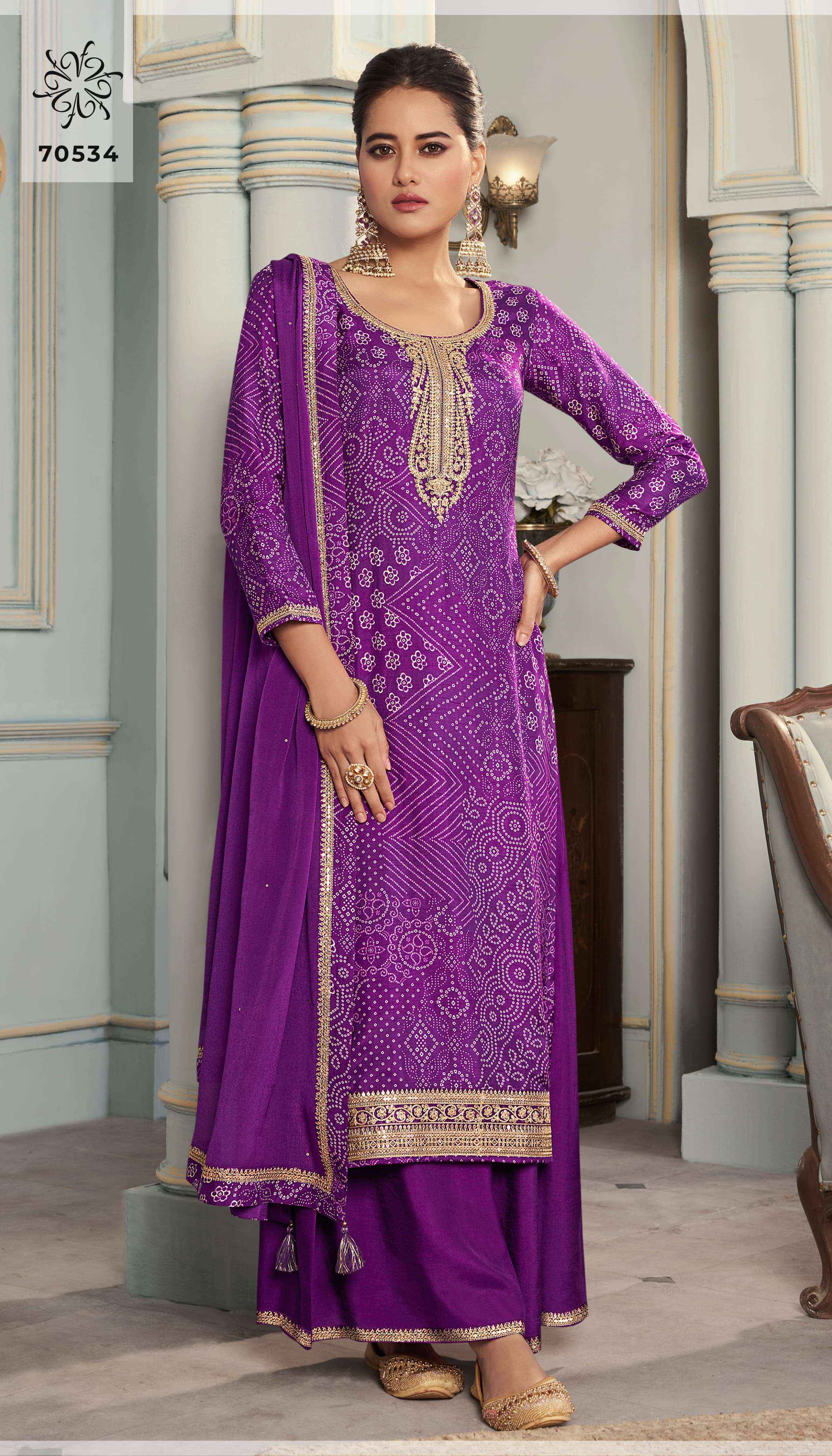 VINAY FASHION KULEESH STUTI SILK DIGITAL PRINT WITH DESIGNER WORK SUIT WHOLESALE RATE  ( 4 PCS CATALOG )