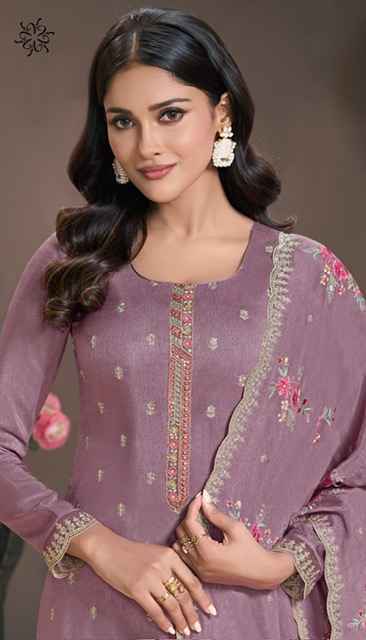 Vinay Kuleesh Zarkan Moonga Silk Salwar Kameez  Wholesale Rate ( 5 Pcs Catalog )