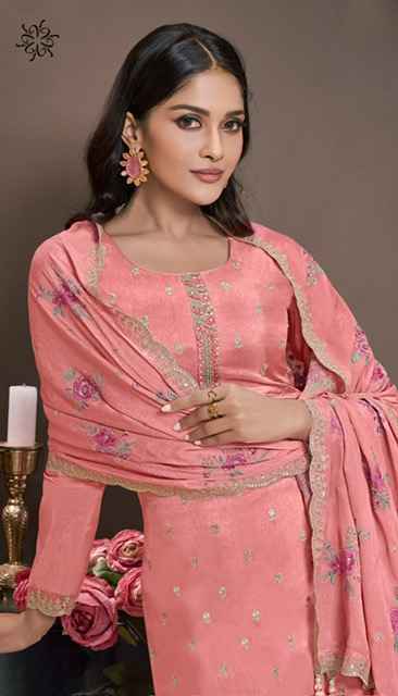 Vinay Kuleesh Zarkan Moonga Silk Salwar Kameez  Wholesale Rate ( 5 Pcs Catalog )