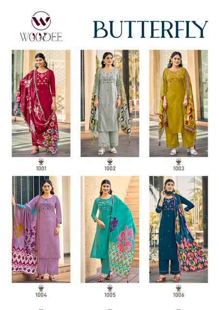 Woodee Butterfly Rayon Kurti Combo New Catalog ( 6 pcs Catalogue )